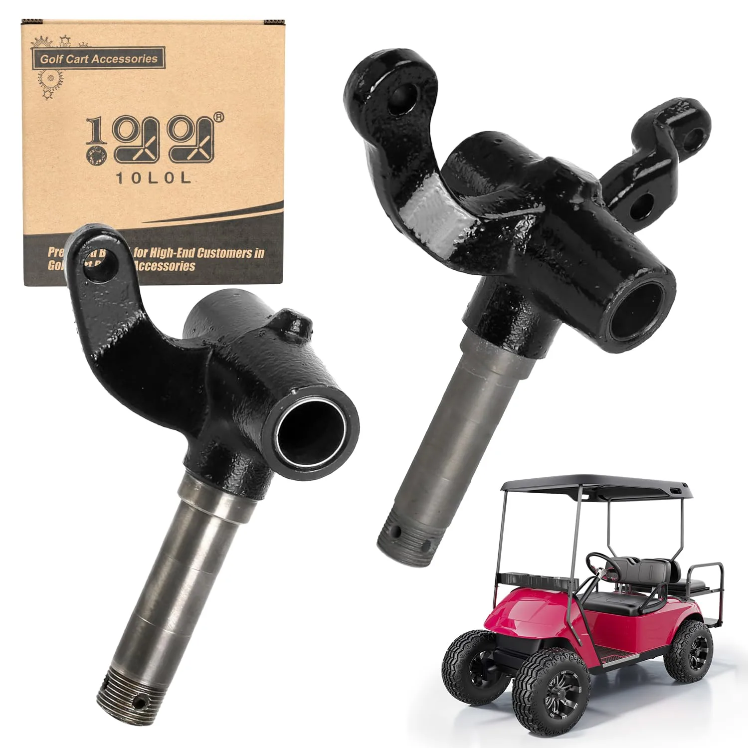 10L0L Front Spindle Set for E-Z-GO TXT/PDS/MPT 800