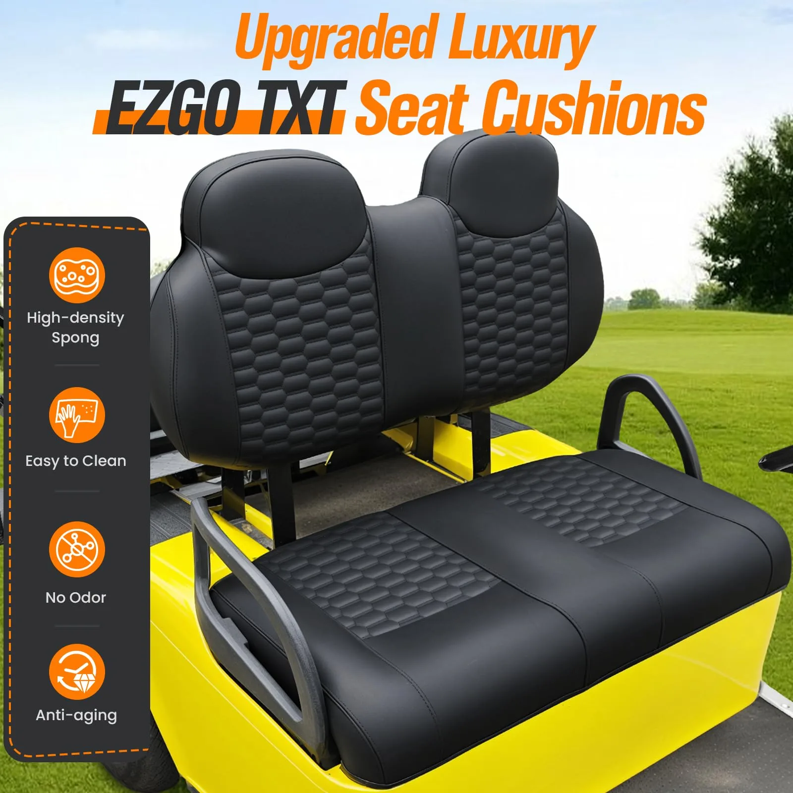 GODCTSUP E-Z-GO TXT Front Seat Cushion Kit 1994-2013 image 2