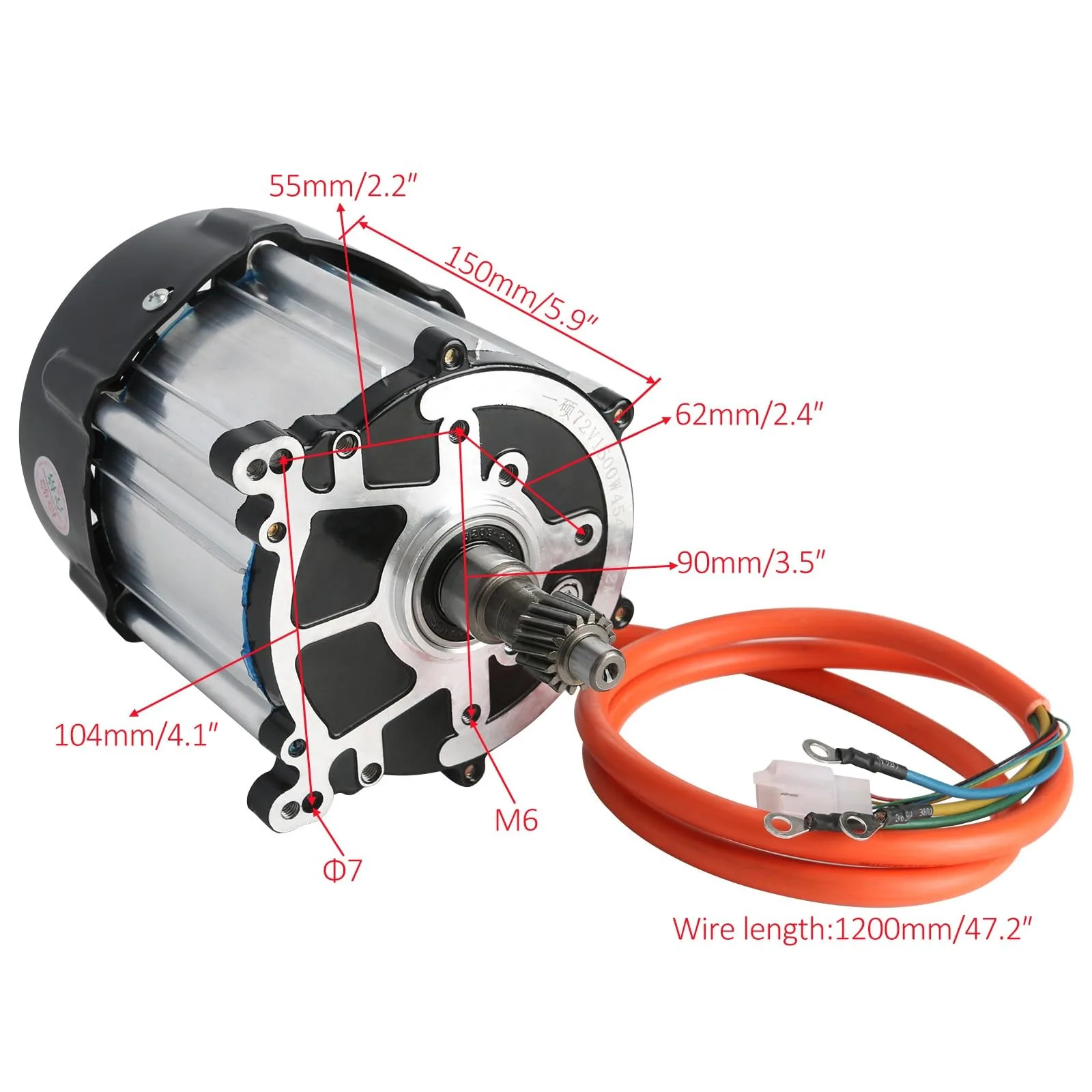 YC Yier 72V 1500W Golf Cart Differential Axle Kit image 4