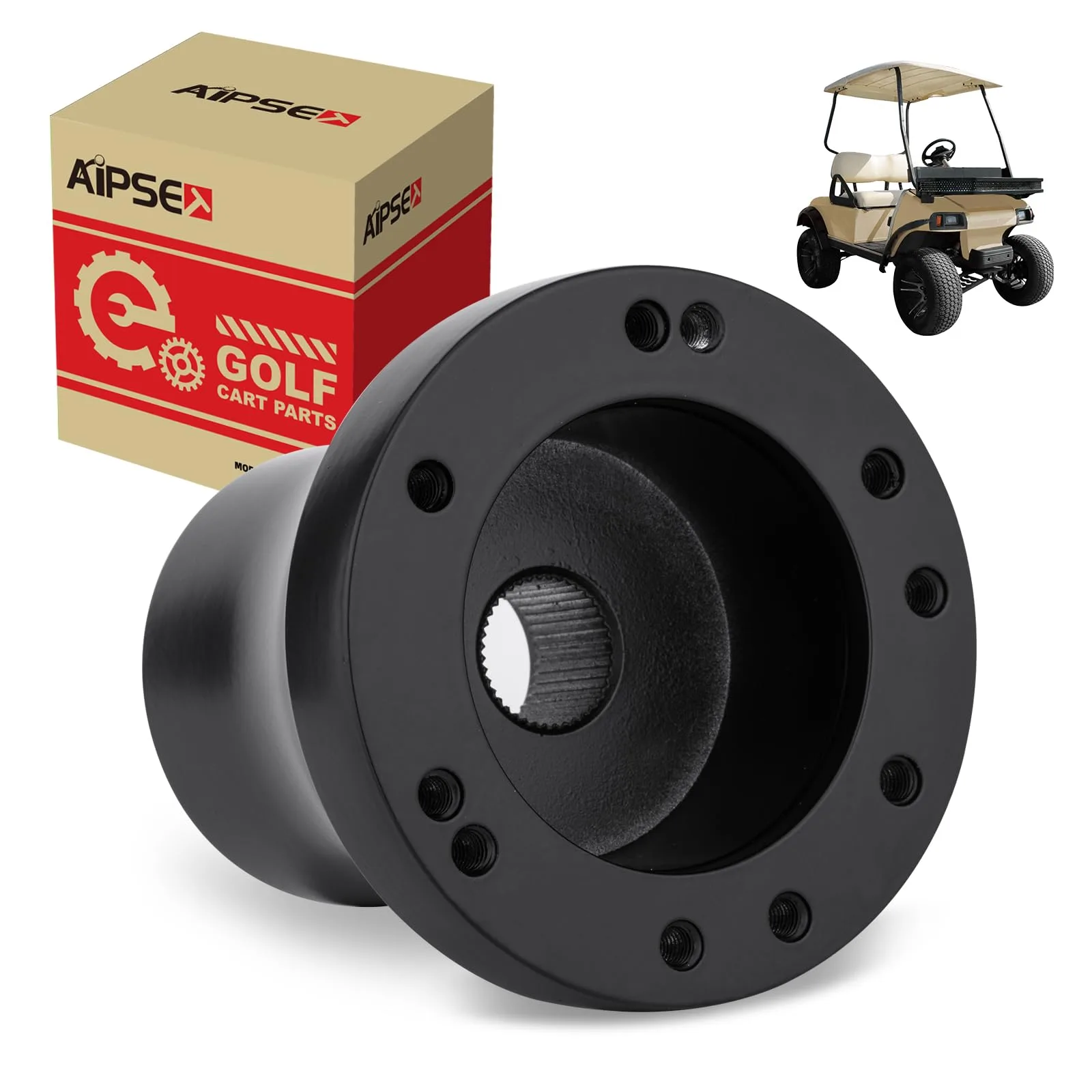 AIPSET Steering Wheel Adapter for Club Car DS — AP-0046BK