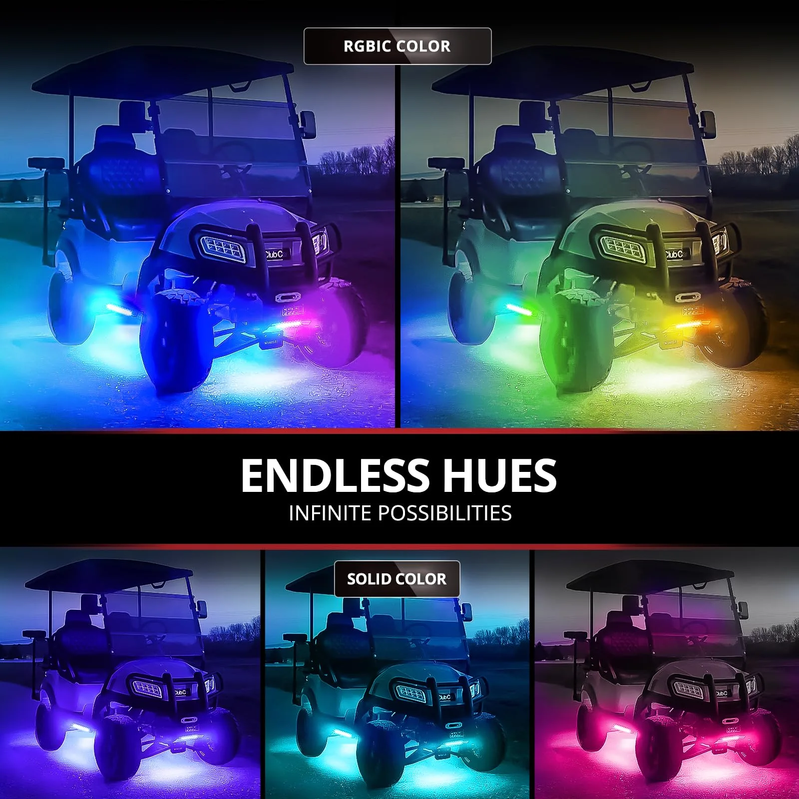 OPT7 Aura DreamColor 12V Golf Cart Underglow Kit image 2