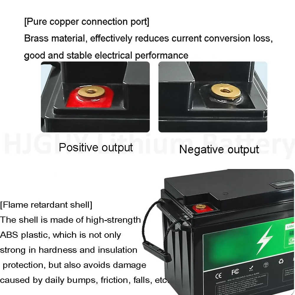 HJGHY 24V 50Ah LiFePO4 Golf Cart Battery image 3