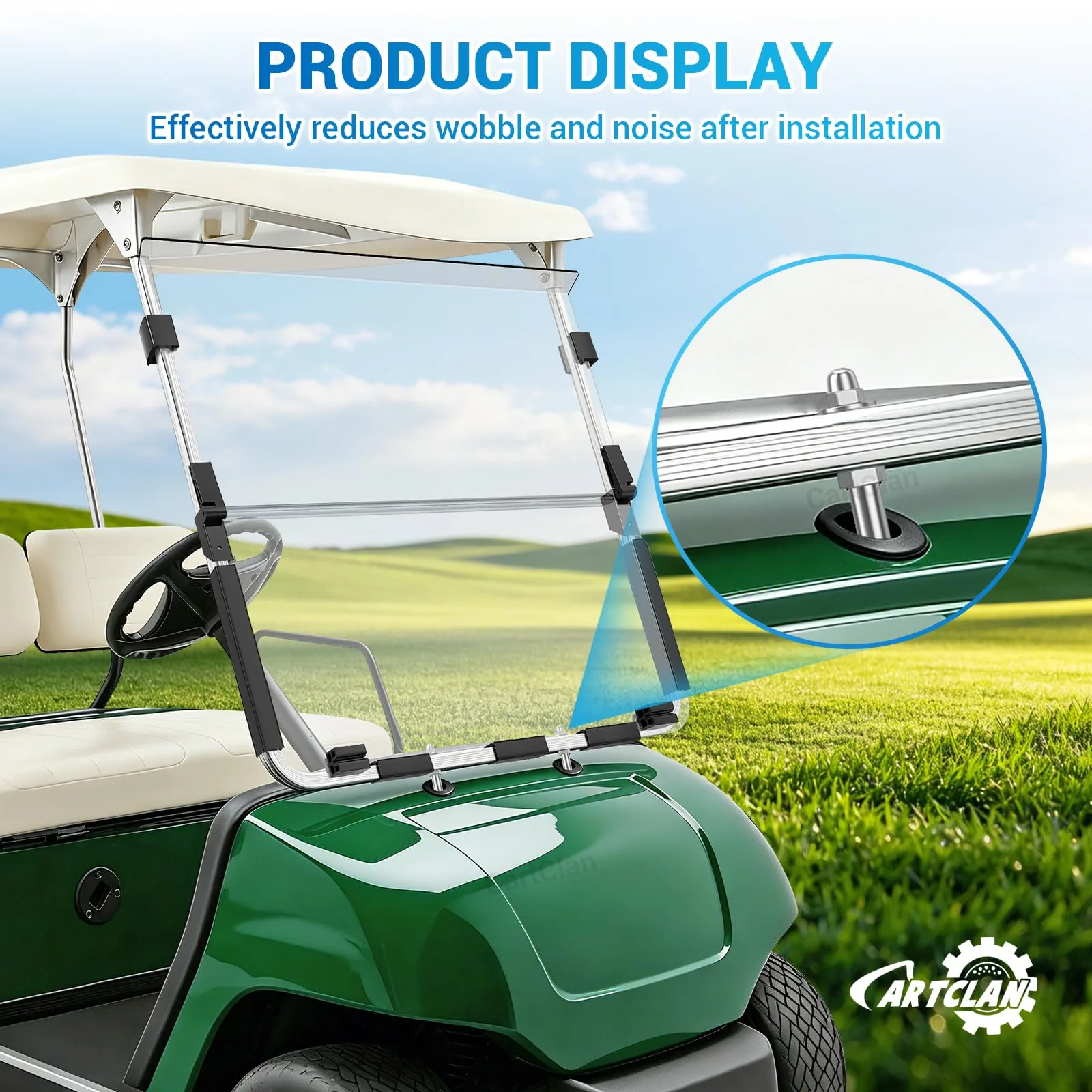CartClan Yamaha Golf Cart Front Roof Support Repair Kit image 2