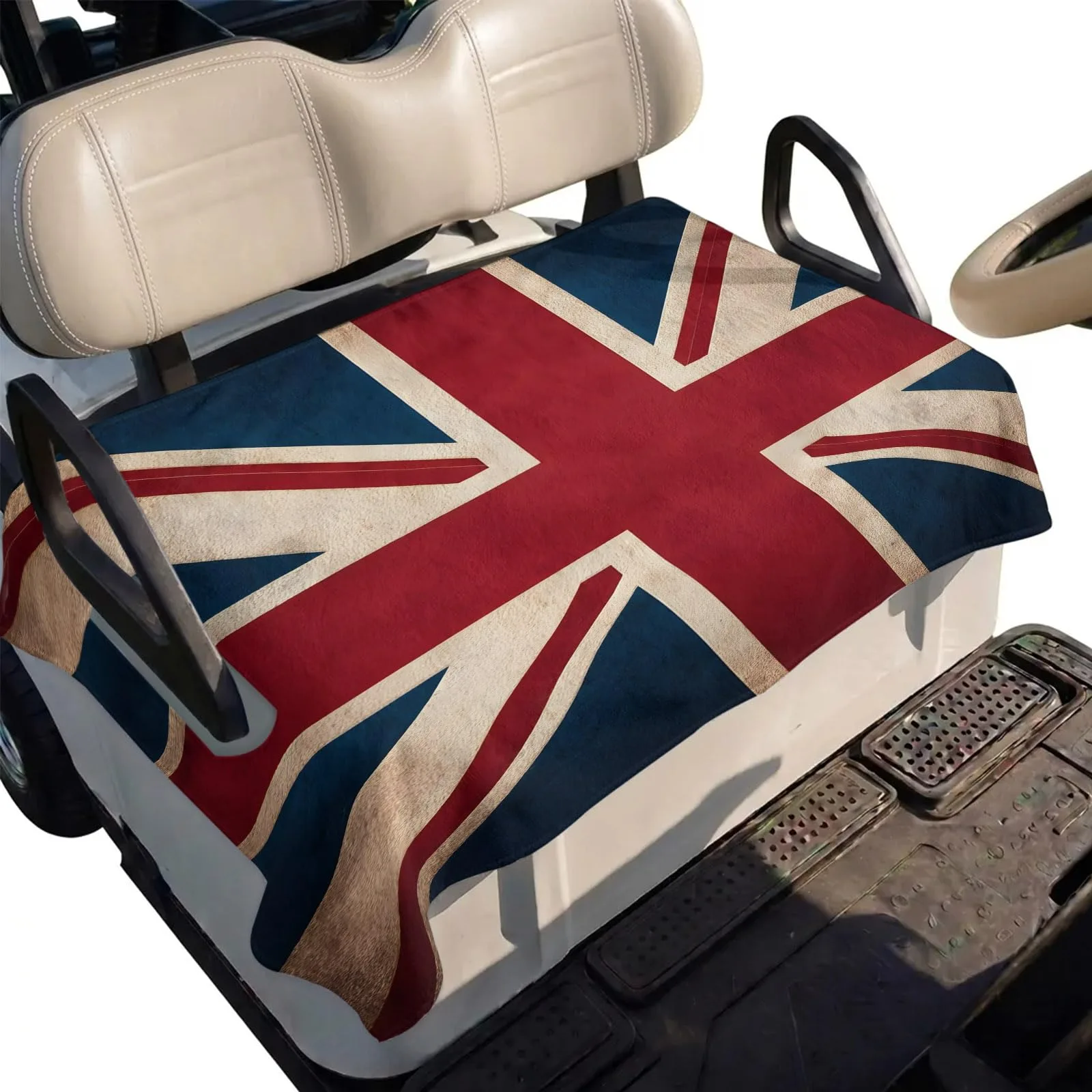 DecorLovee British Flag Golf Cart Seat Cover 51 x 31 in
