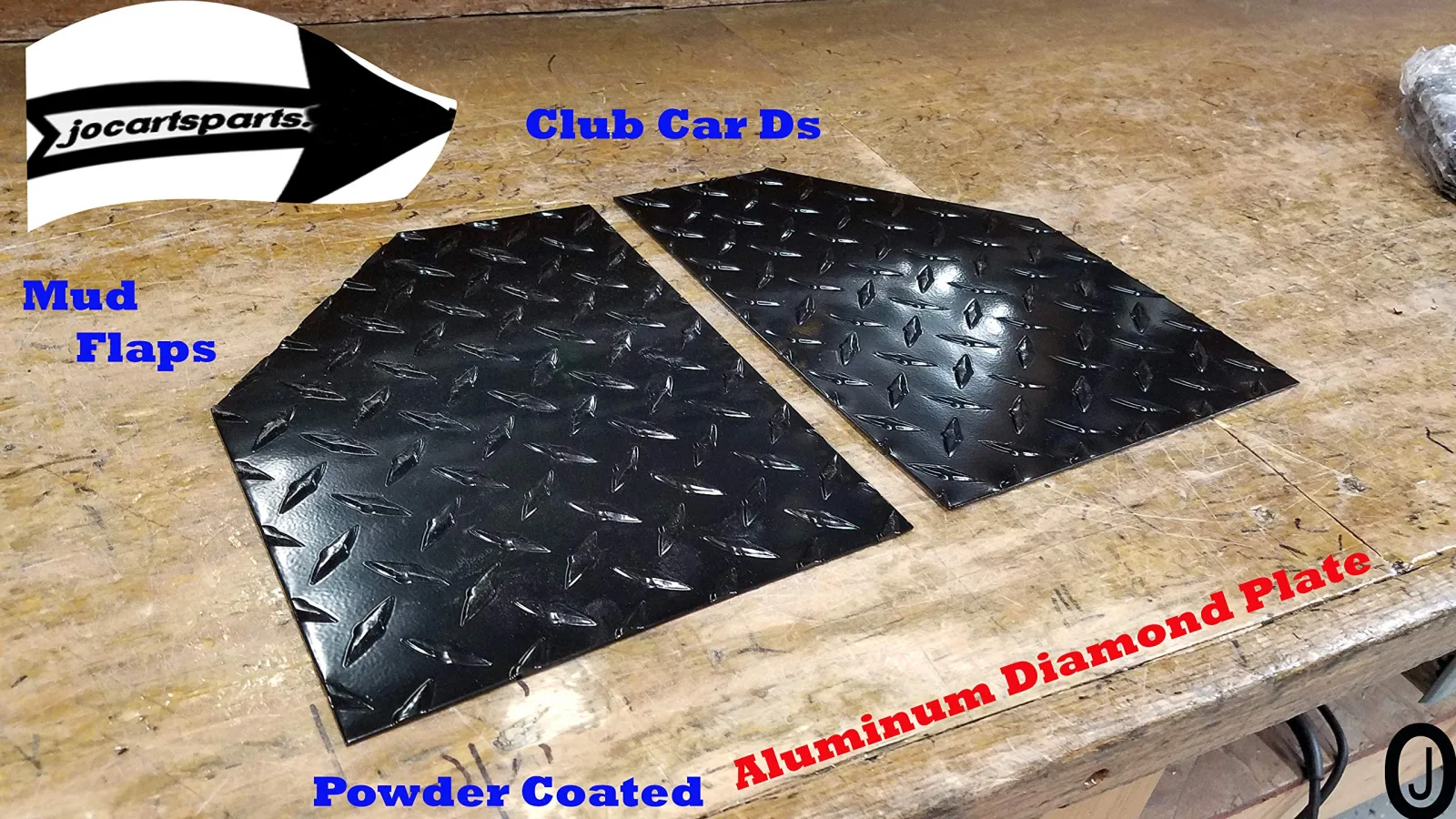 J & O Carts Parts Club Car DS Diamond Plate Mud Flaps image 2