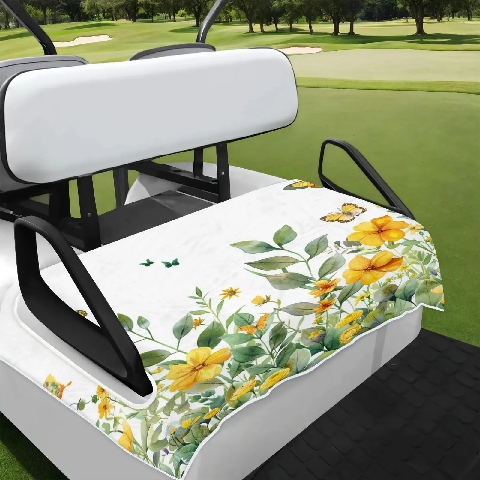 Tiveruda Golf Cart Seat Cover Blanket for Double Seats