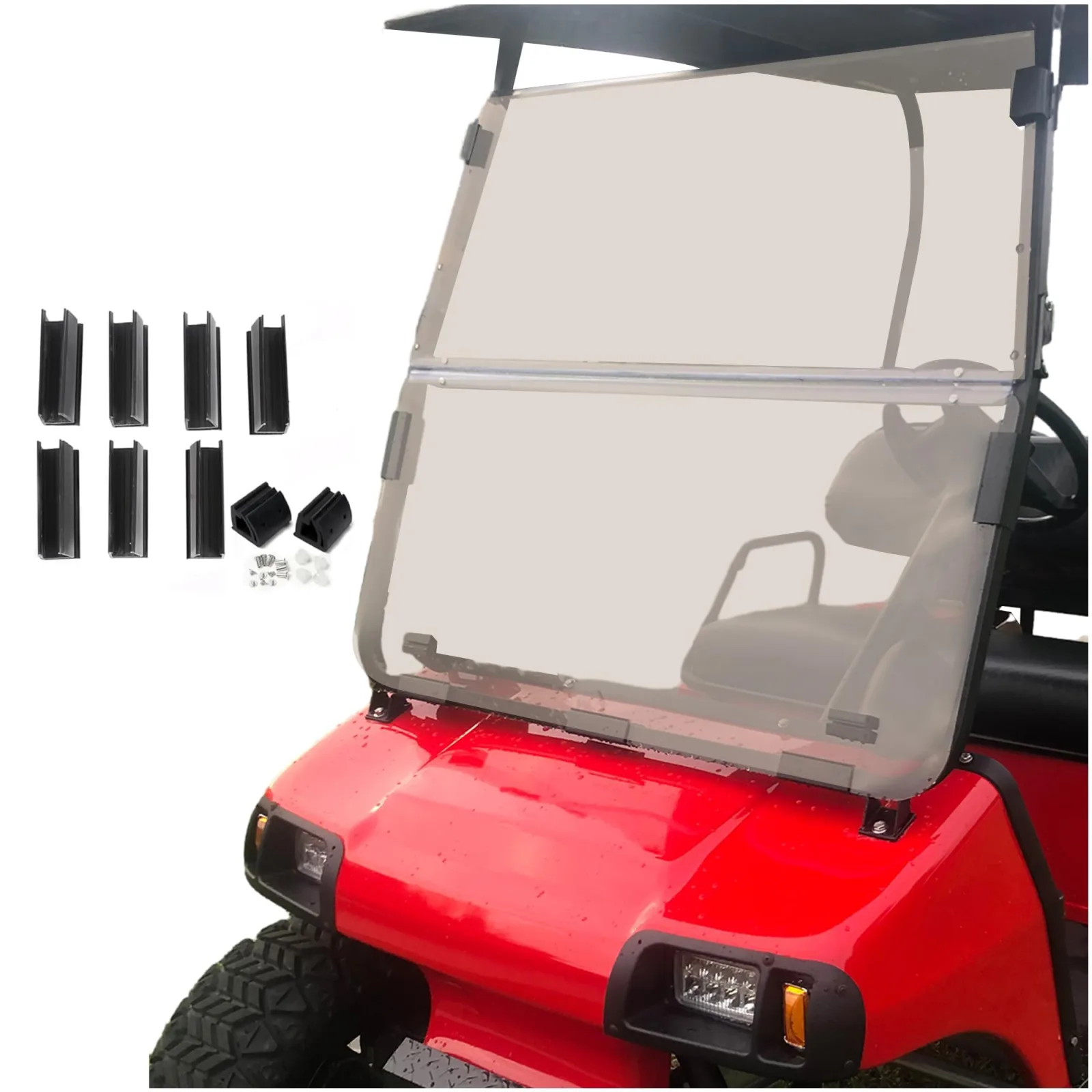 ECOTRIC Tinted Fold-Down Windshield for Club Car DS
