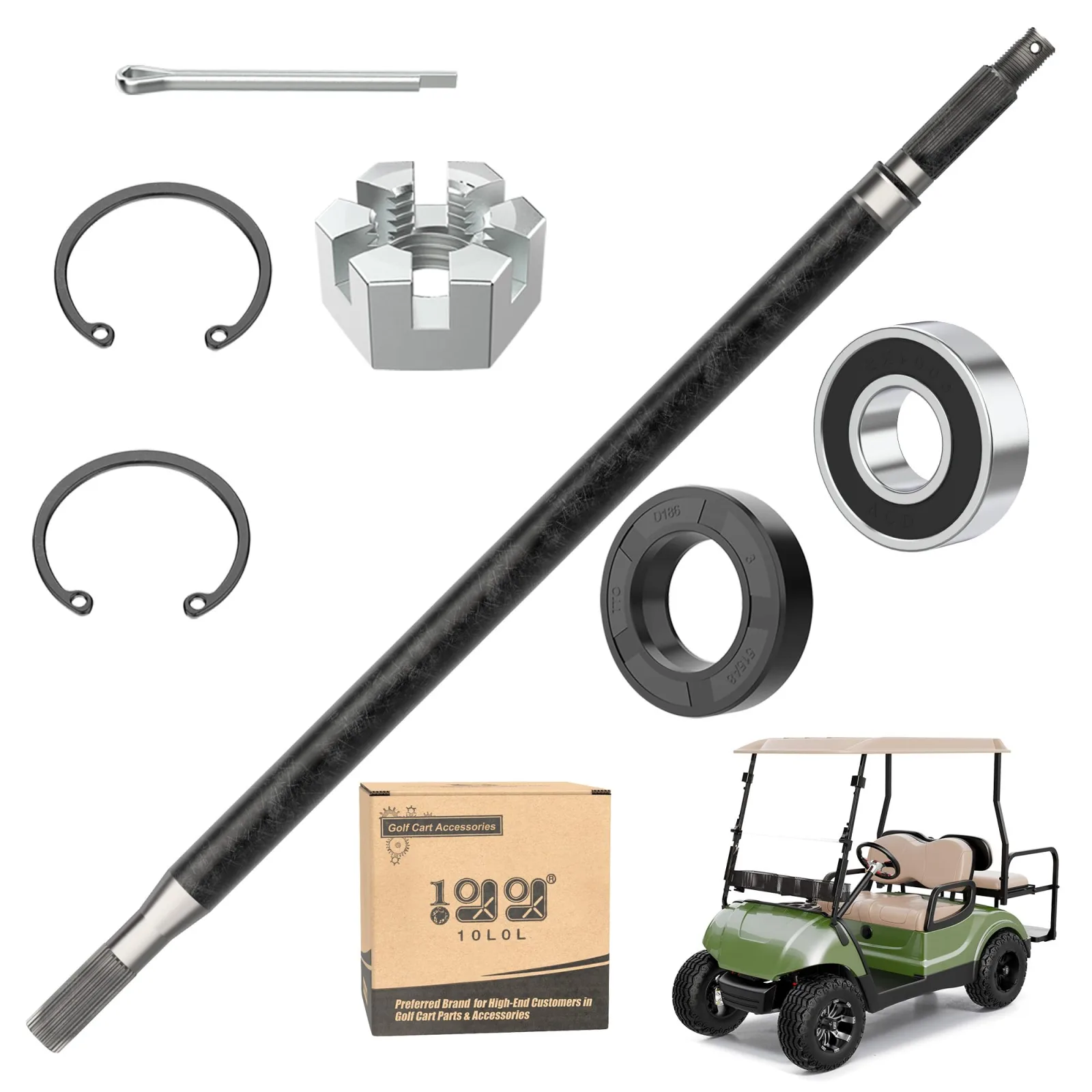 10L0L Rear Axle Shaft Kit for Yamaha G16 G19 G22 Drive