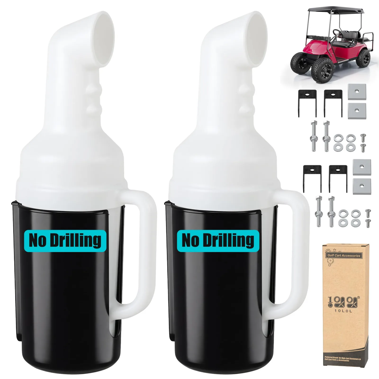 10L0L Golf Cart Sand Bottle Holder Set