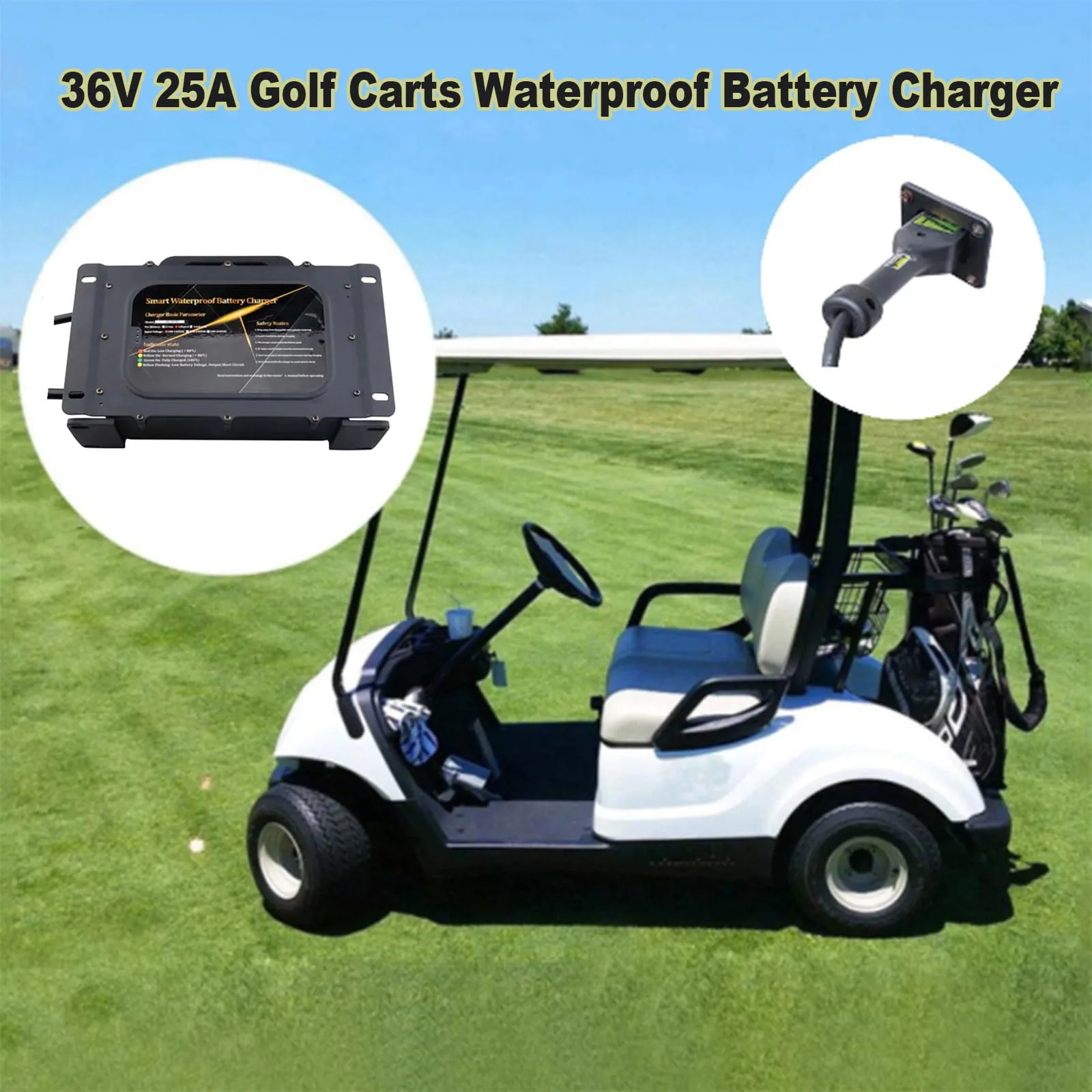 HYDTGZ 36V 25A Charger for E-Z-GO TXT Golf Carts image 2