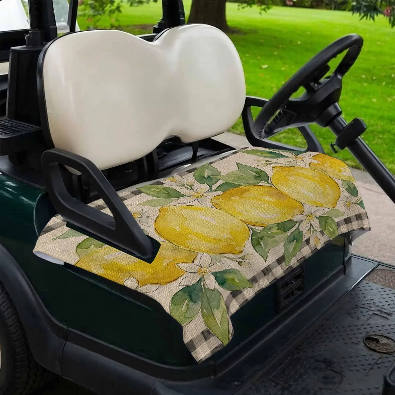 DecorLovee Lemon-Print Microfiber Golf Cart Seat Cover Towel 51x31 image 2