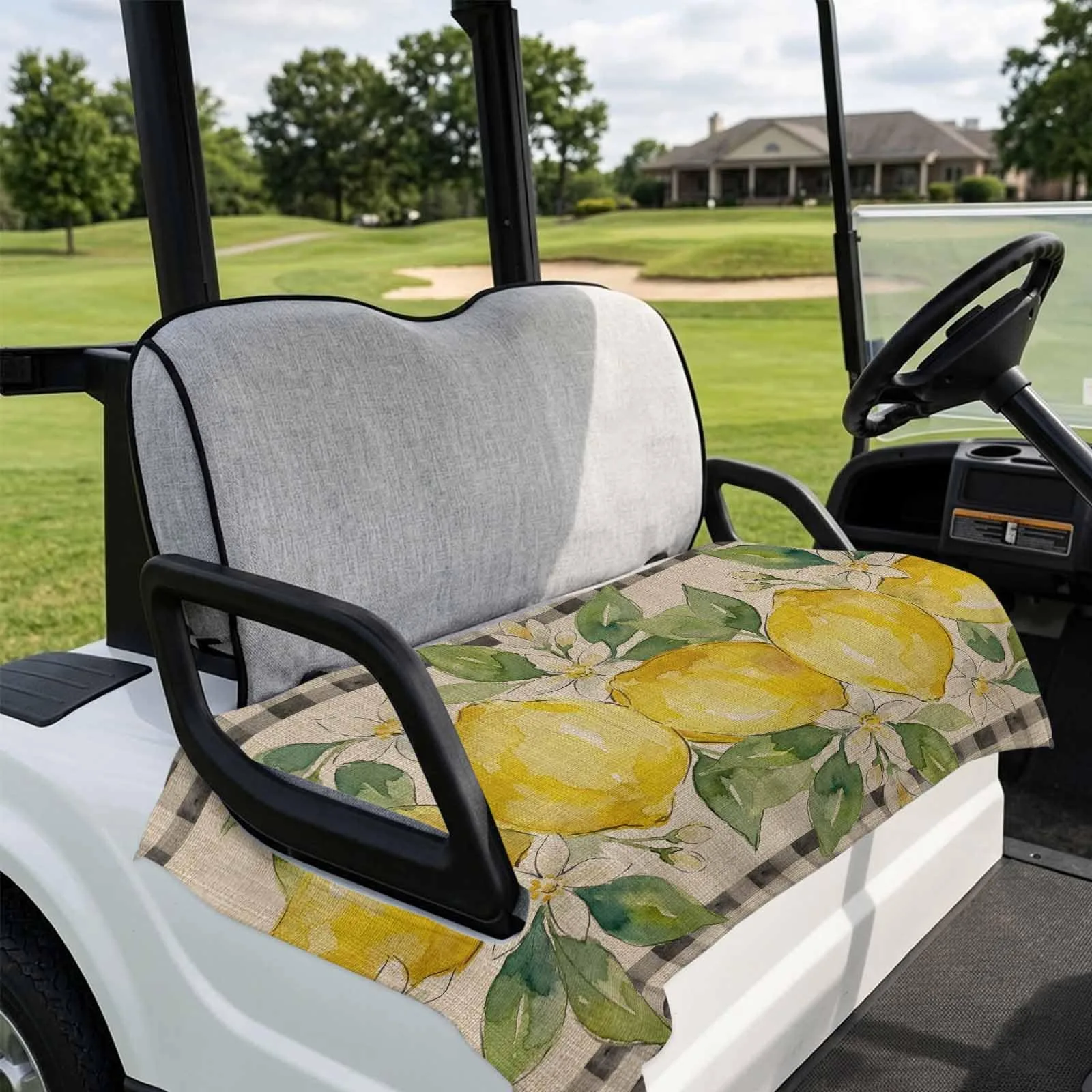 DecorLovee Lemon-Print Microfiber Golf Cart Seat Cover Towel 51x31 image 4