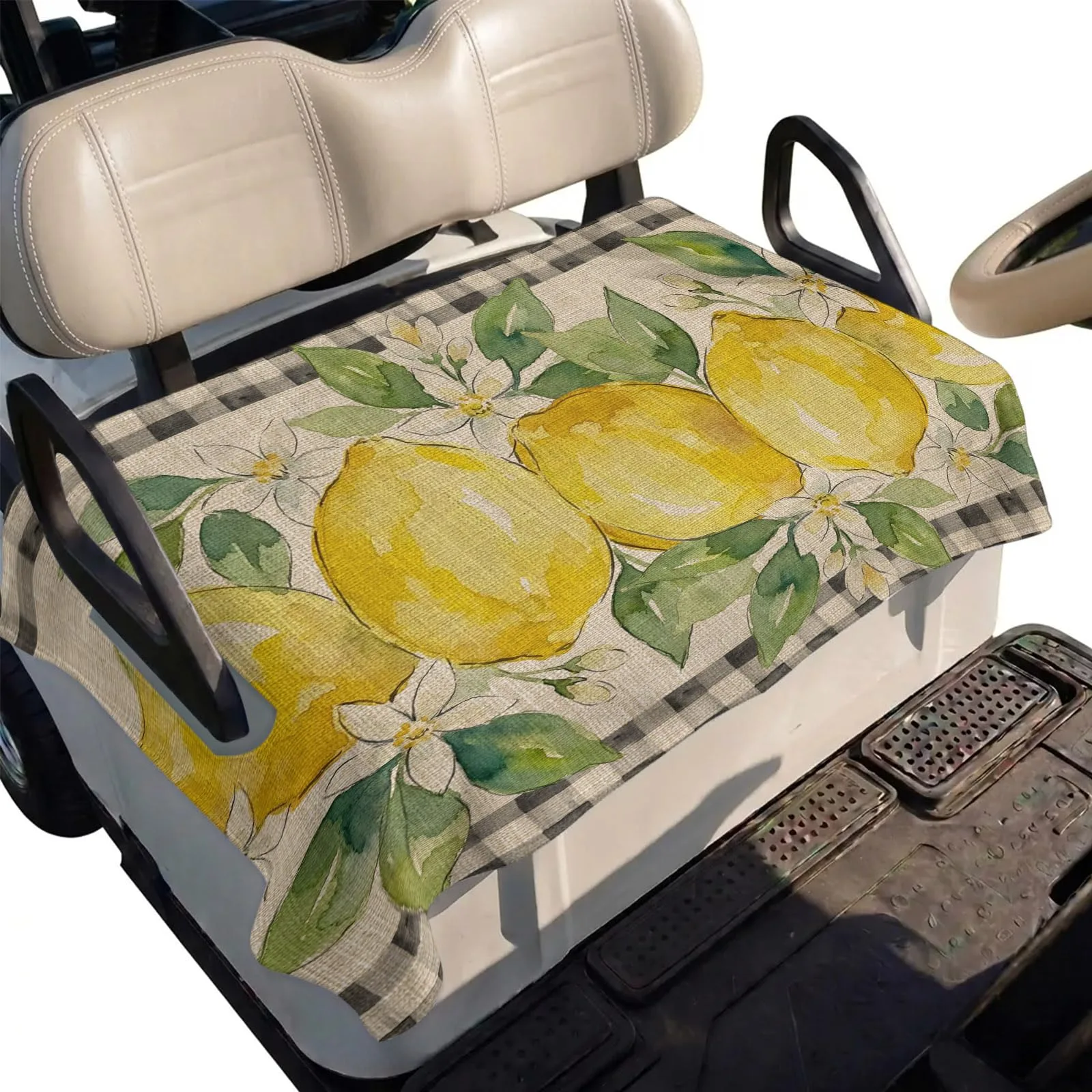 DecorLovee Lemon-Print Microfiber Golf Cart Seat Cover Towel 51x31