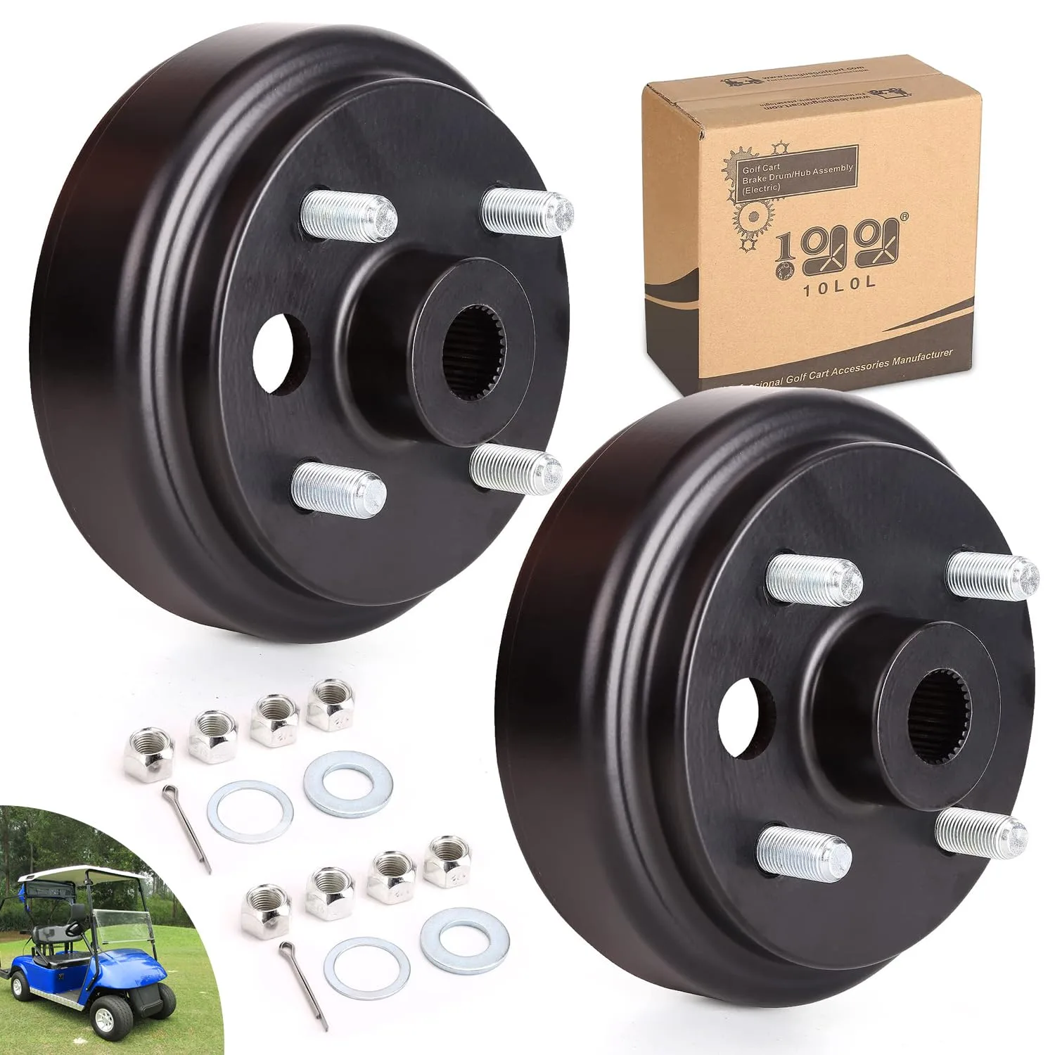 10L0L Rear Brake Drum Assembly for EZGO 4-Cycle Gas Carts