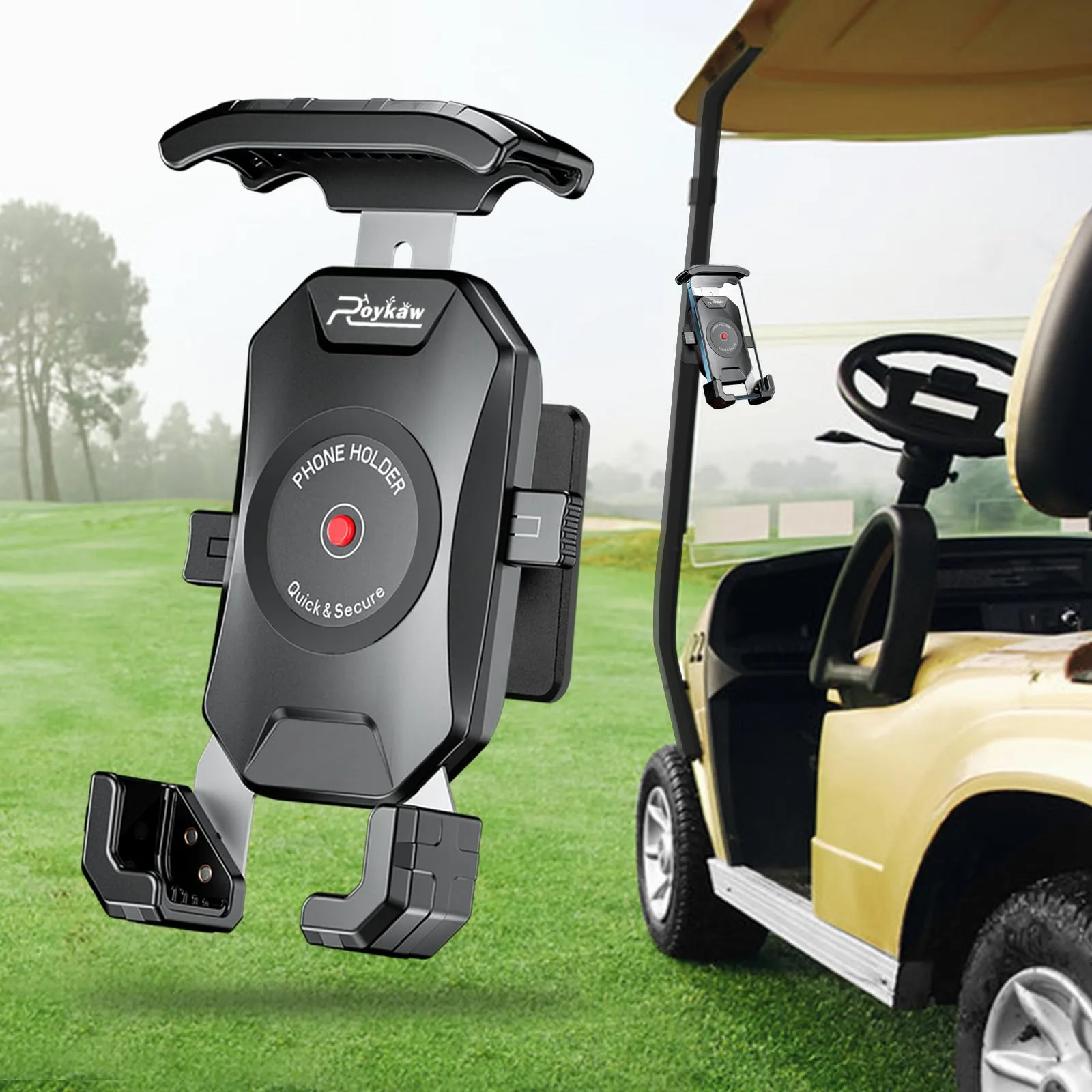 Roykaw Magnetic Golf Cart Phone Holder Mount