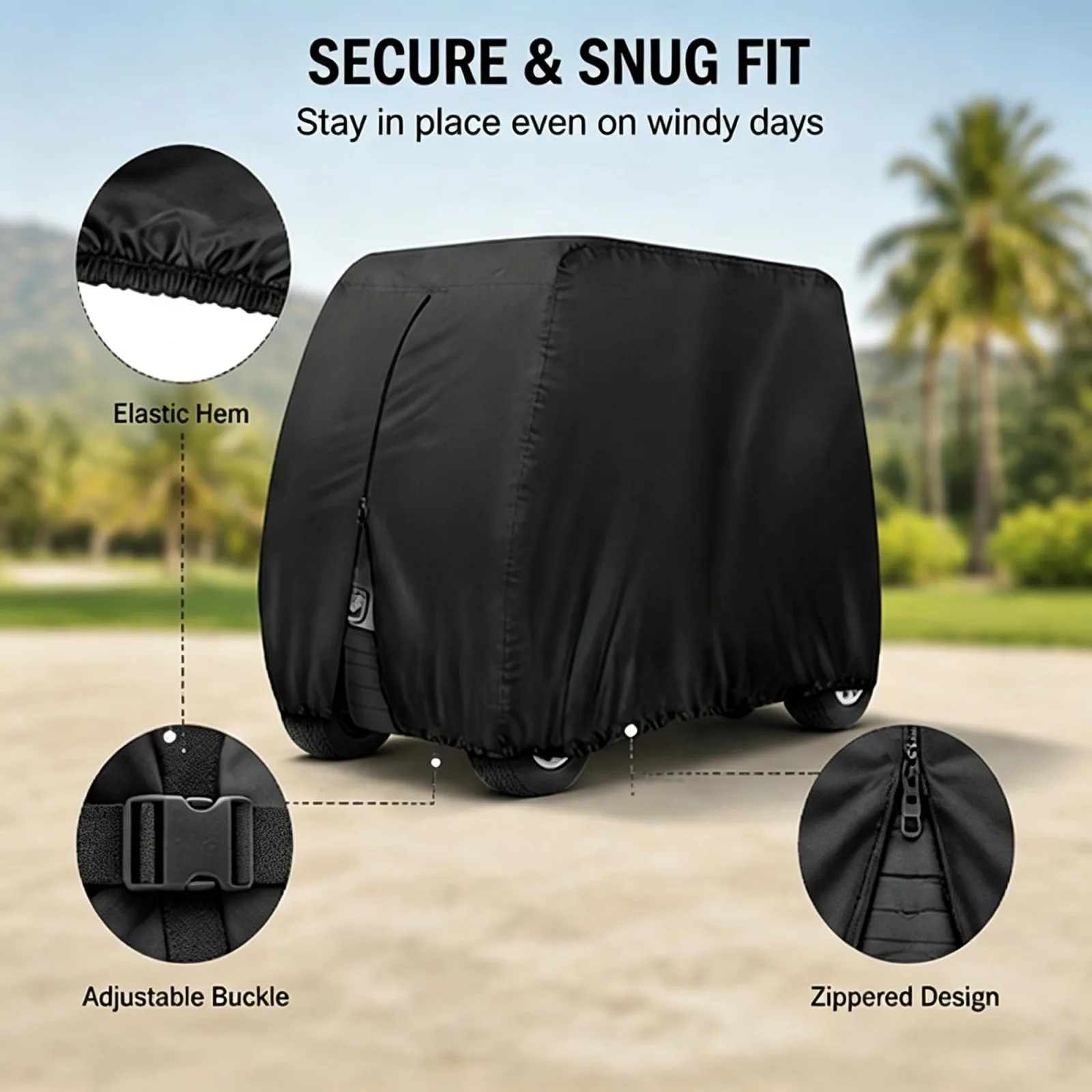 BTPEXS Cover for ICON i40 4-Passenger Golf Cart image 3