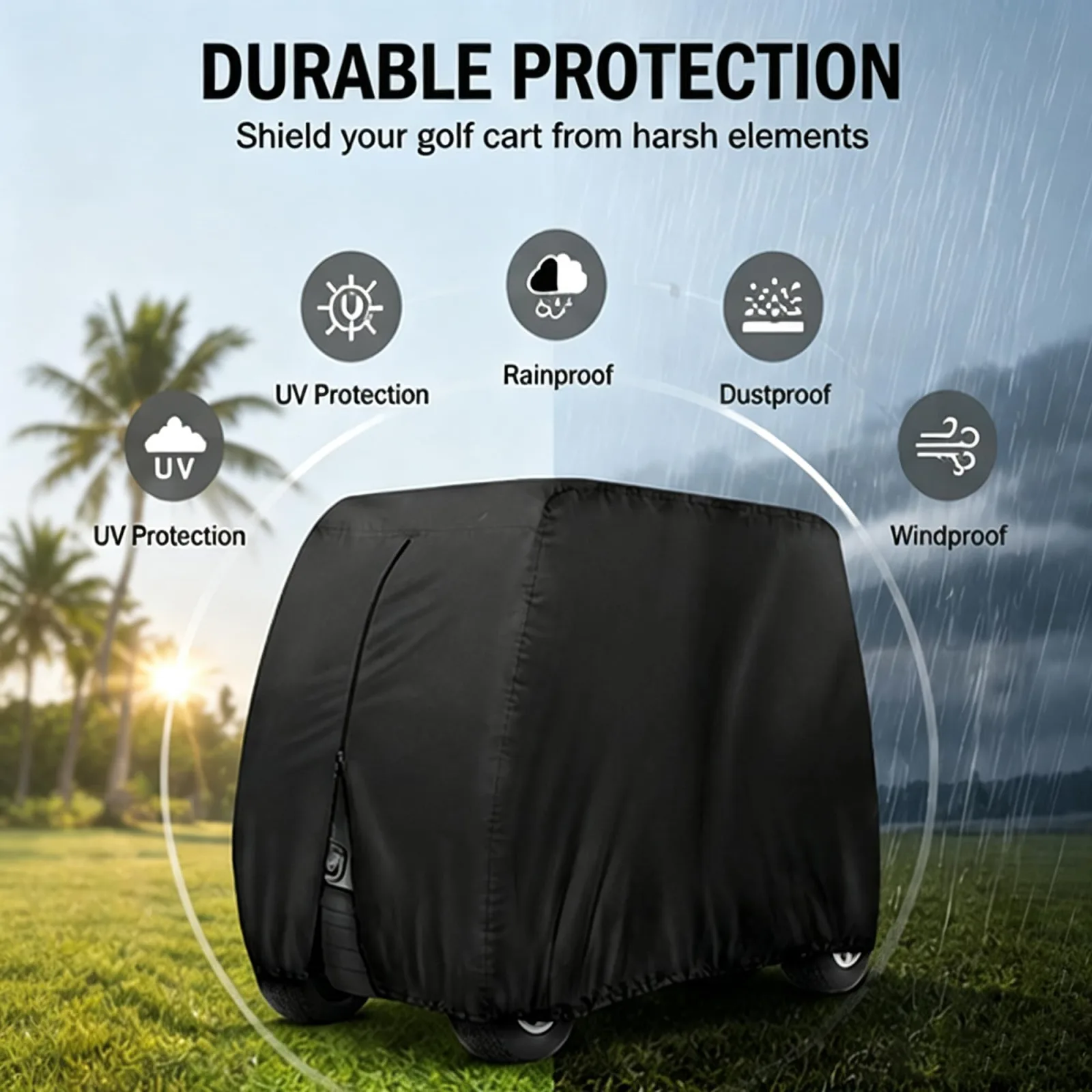 BTPEXS Cover for ICON i40 4-Passenger Golf Cart image 4