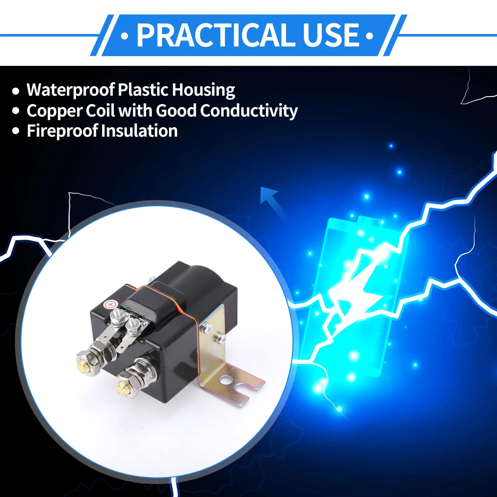 VekAuto 48V Solenoid Relay for Club Car DS and Precedent image 3