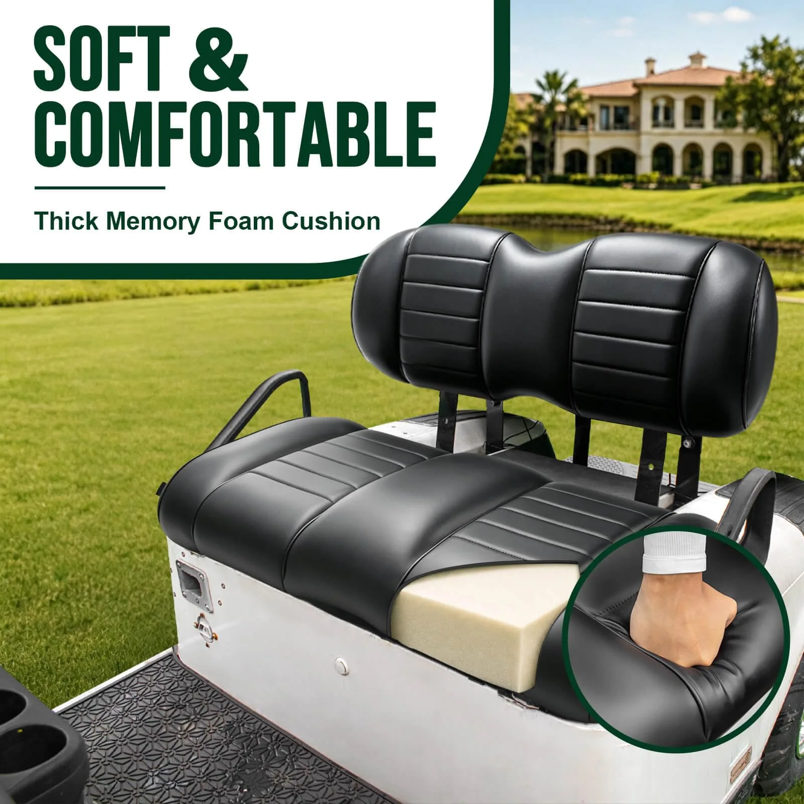 NOKINS E-Z-GO TXT/RXV Front Seat Cushion Kit WGN30017 image 4