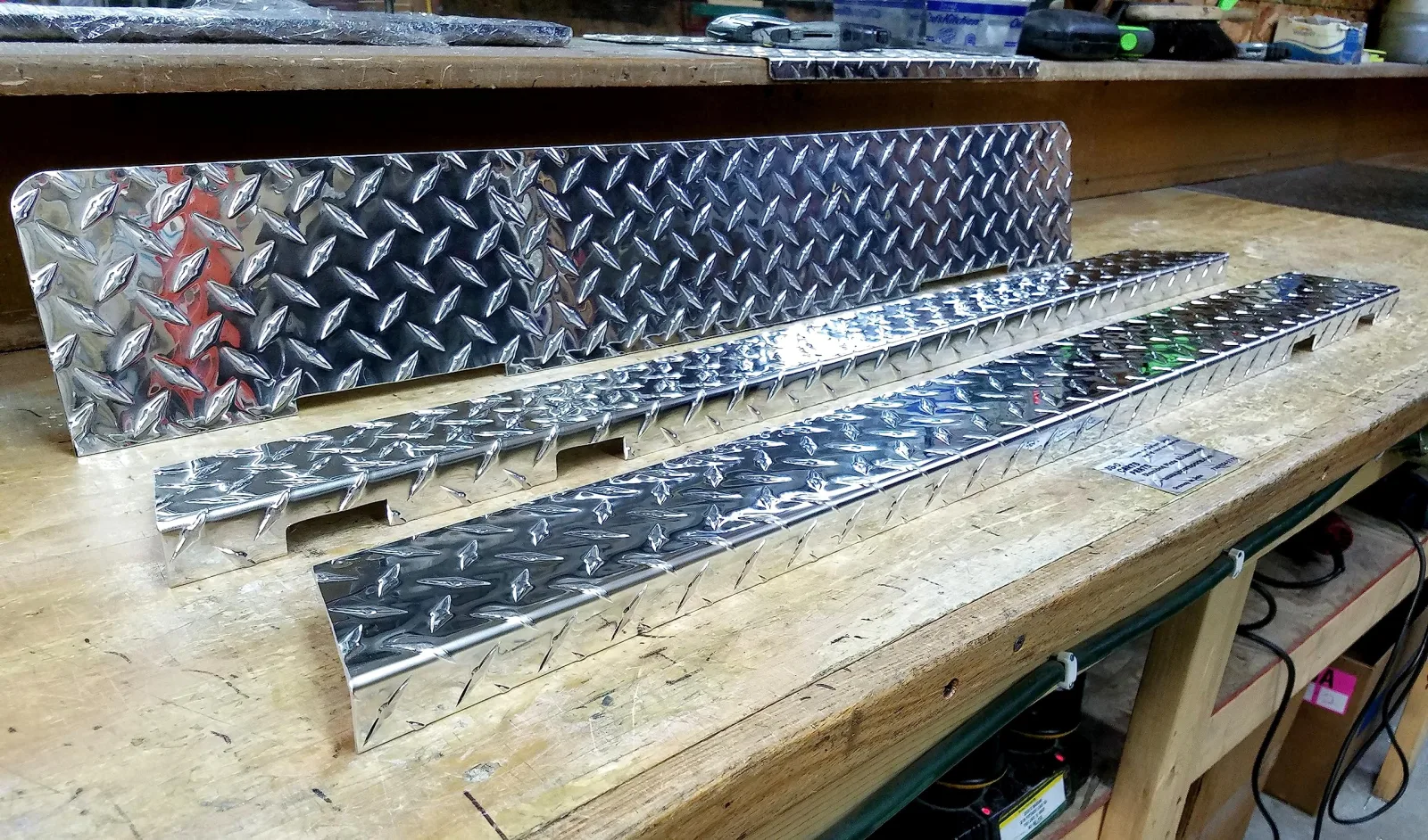 Yamaha G2/G9 Aluminum Diamond Plate Rocker Covers & Kick Plate image 2