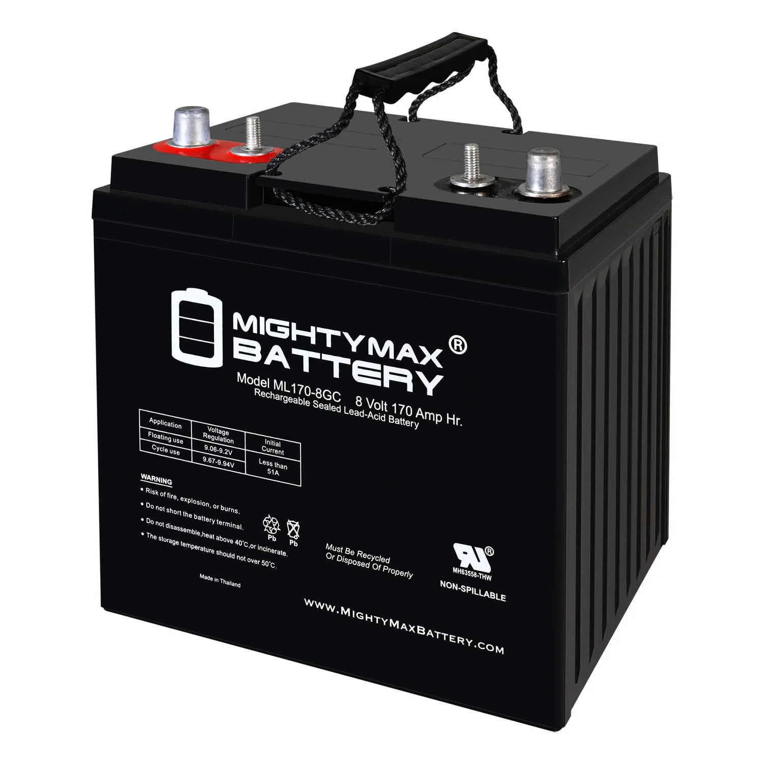 Mighty Max Battery ML170-8GC-45 8V 170Ah AGM Battery