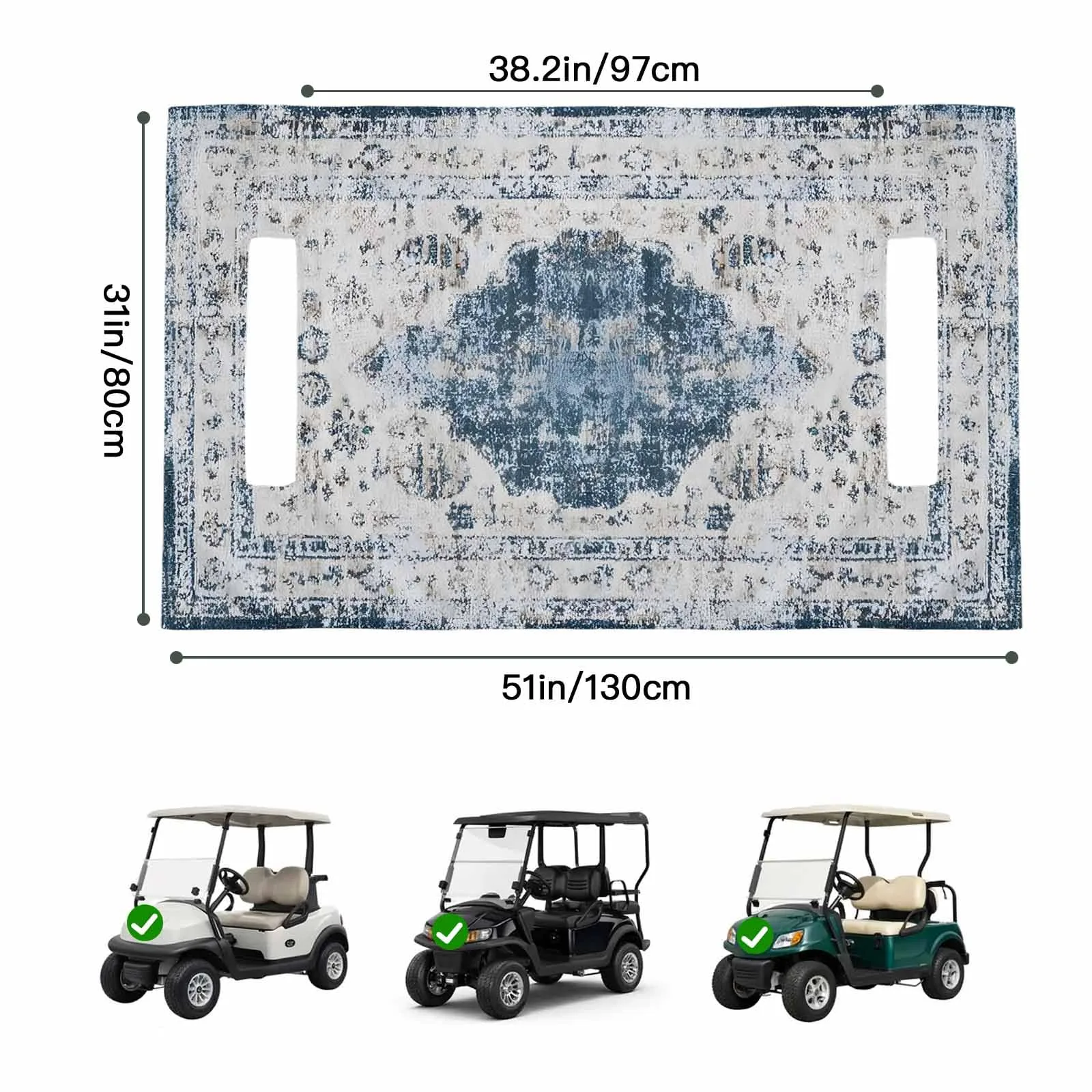 Trosturdspn Golf Cart Seat Cover 51 x 31 Inch image 2