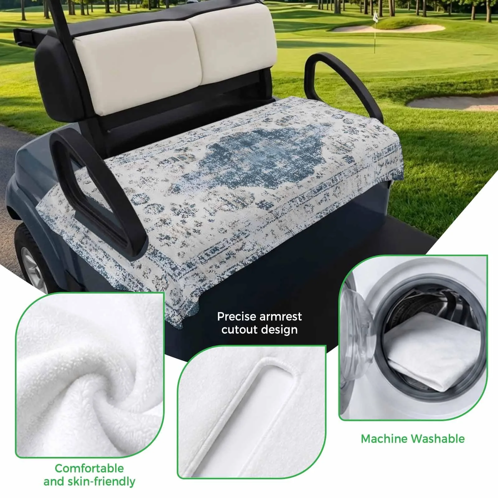 Trosturdspn Golf Cart Seat Cover 51 x 31 Inch image 3