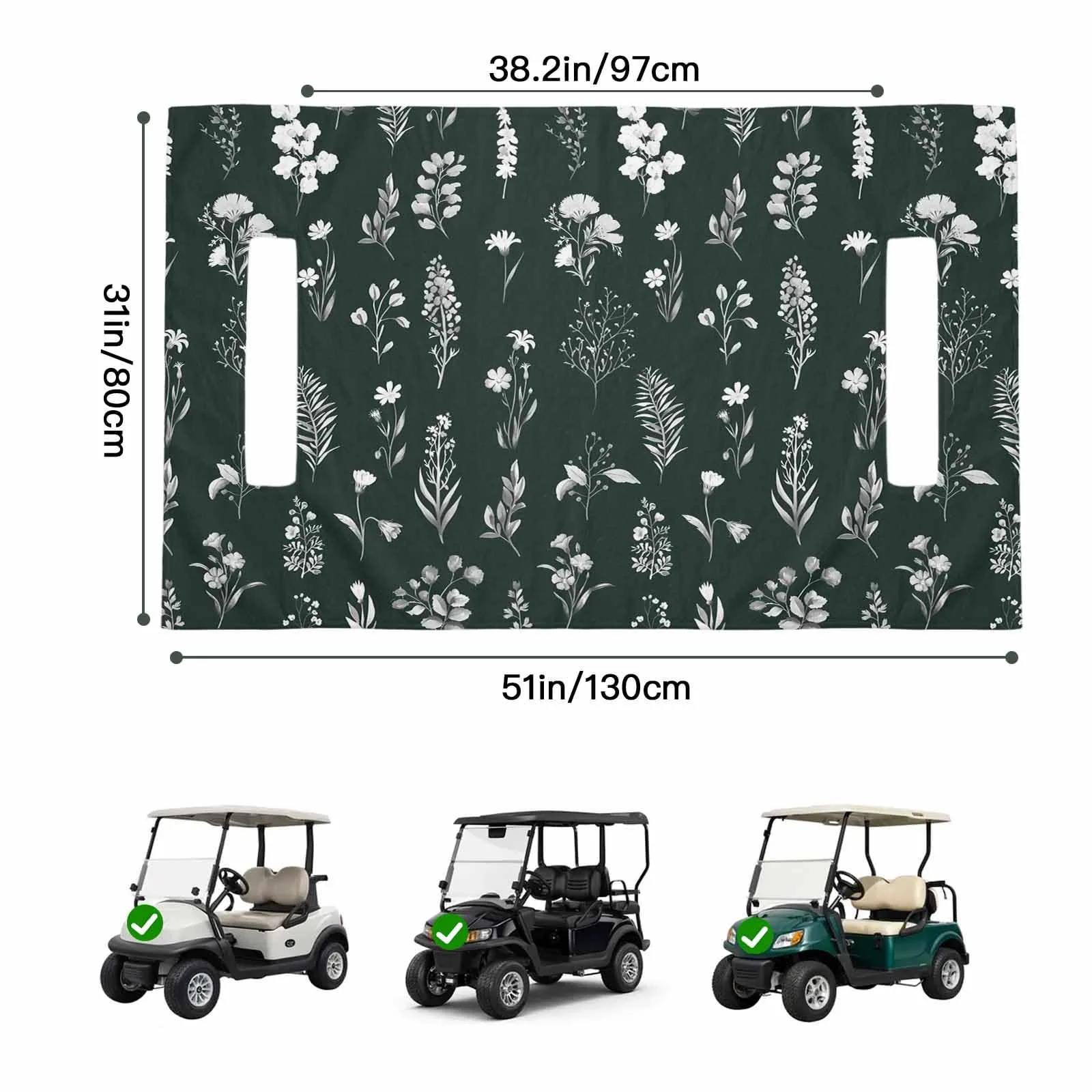 Trosturdspn Golf Cart Seat Towel Blanket, 51 x 31 in image 2