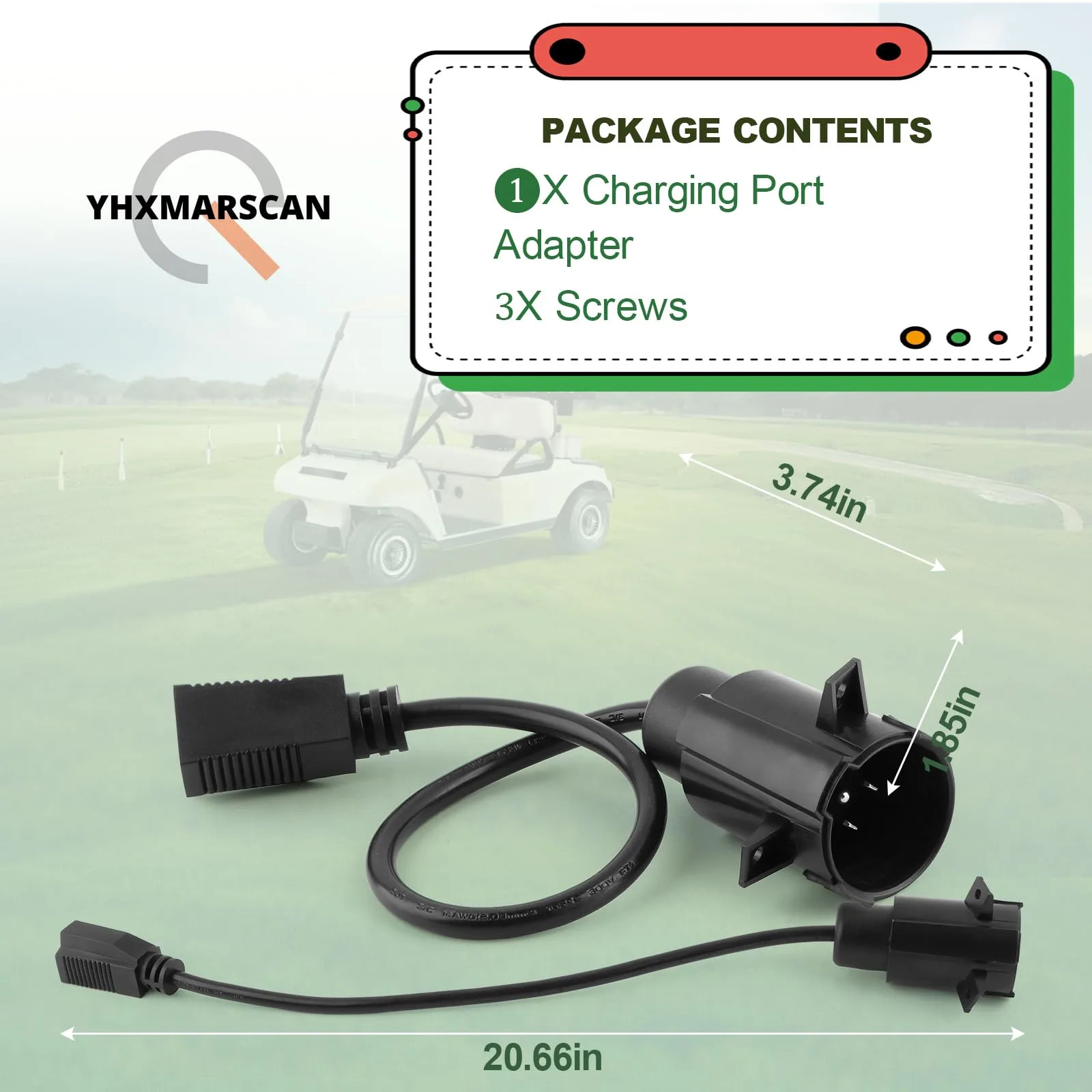 YHXMARSCAN Charger Port Adapter for Club Car Precedent image 2