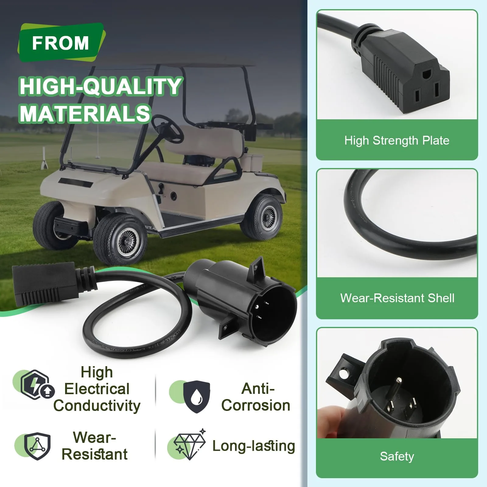 YHXMARSCAN Charger Port Adapter for Club Car Precedent image 4