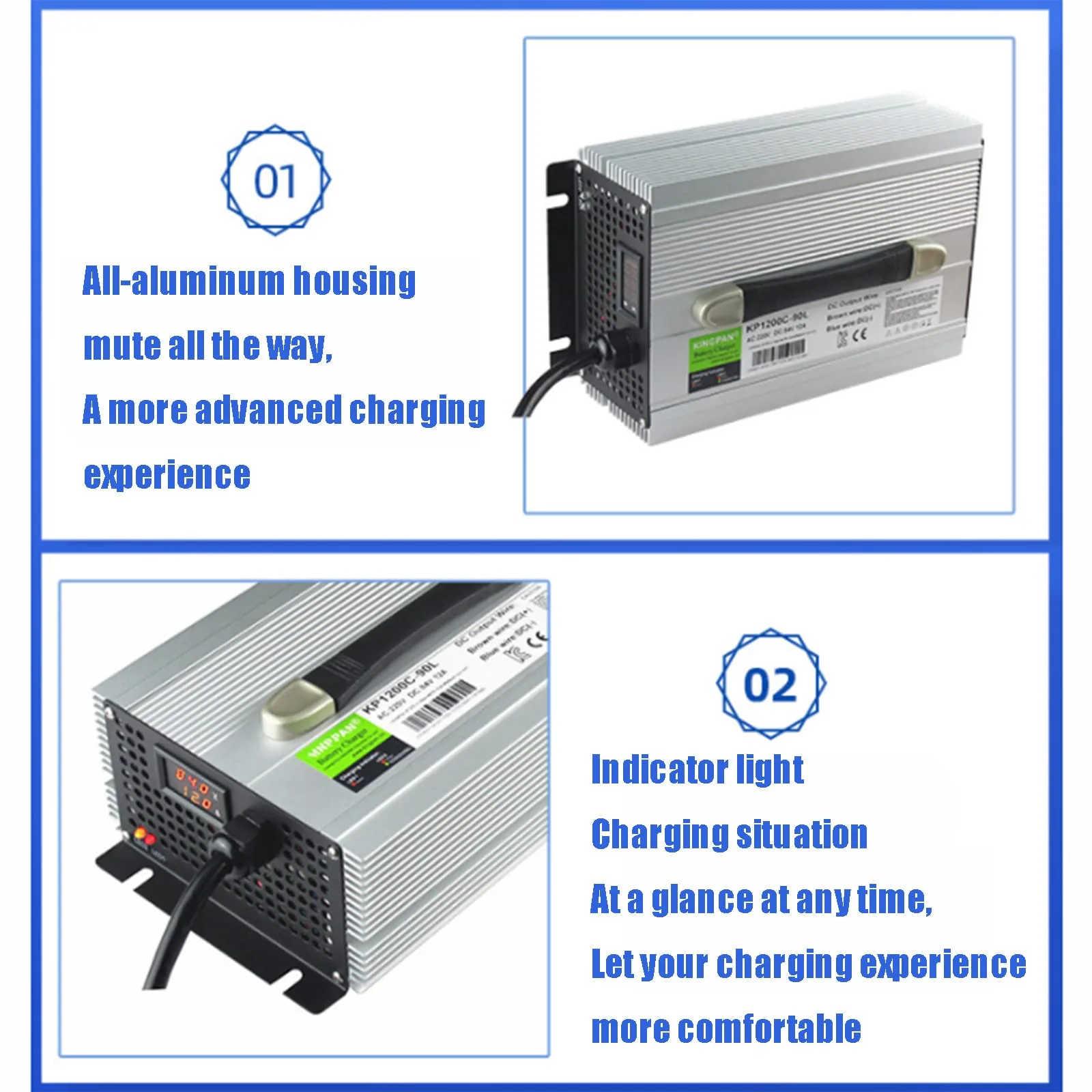 JMYSD 48V Golf Cart Charger with RXV Triangle Plug image 4
