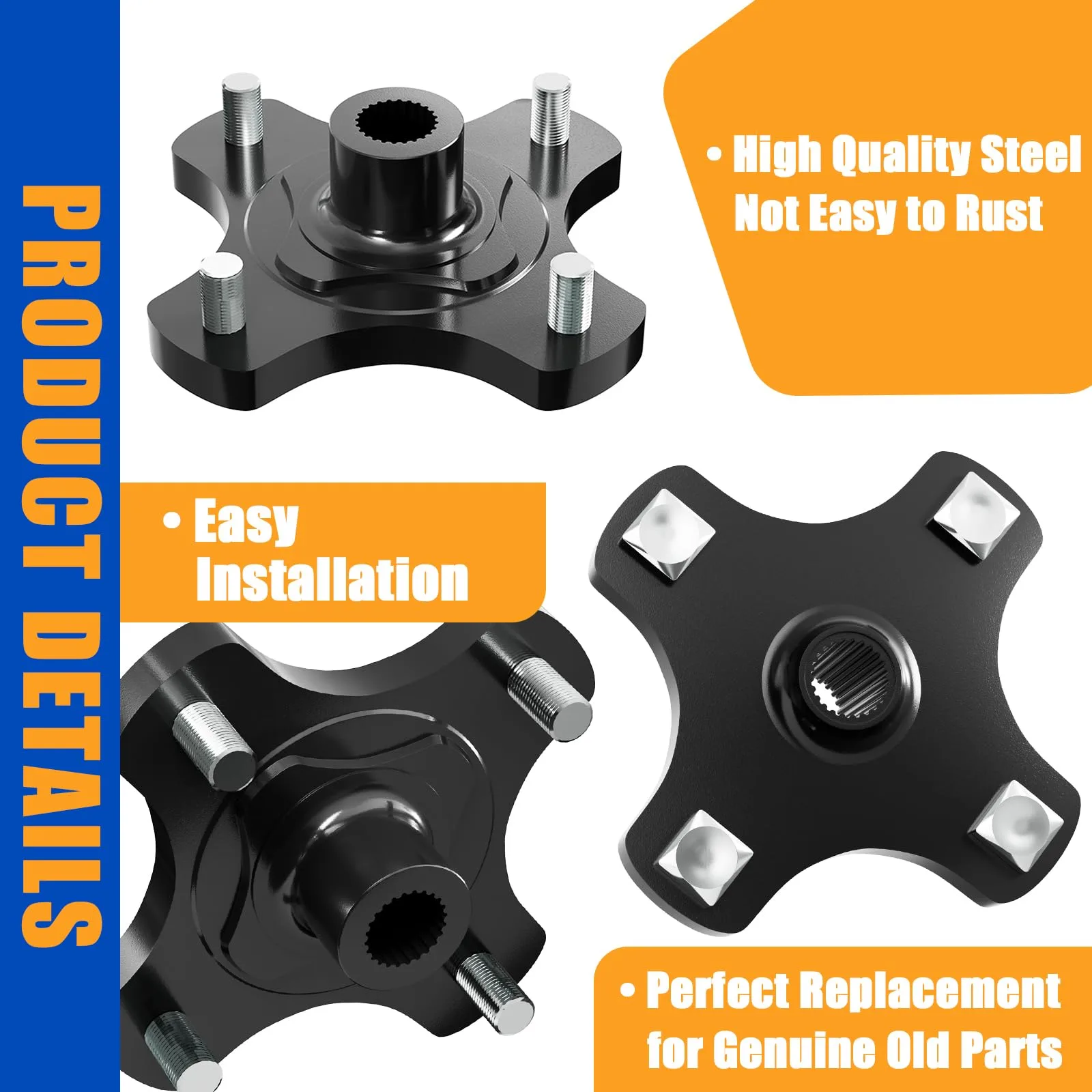 CLUBRALLY Rear Hub Assembly for E-Z-GO RXV, Aix-CB-076 image 3