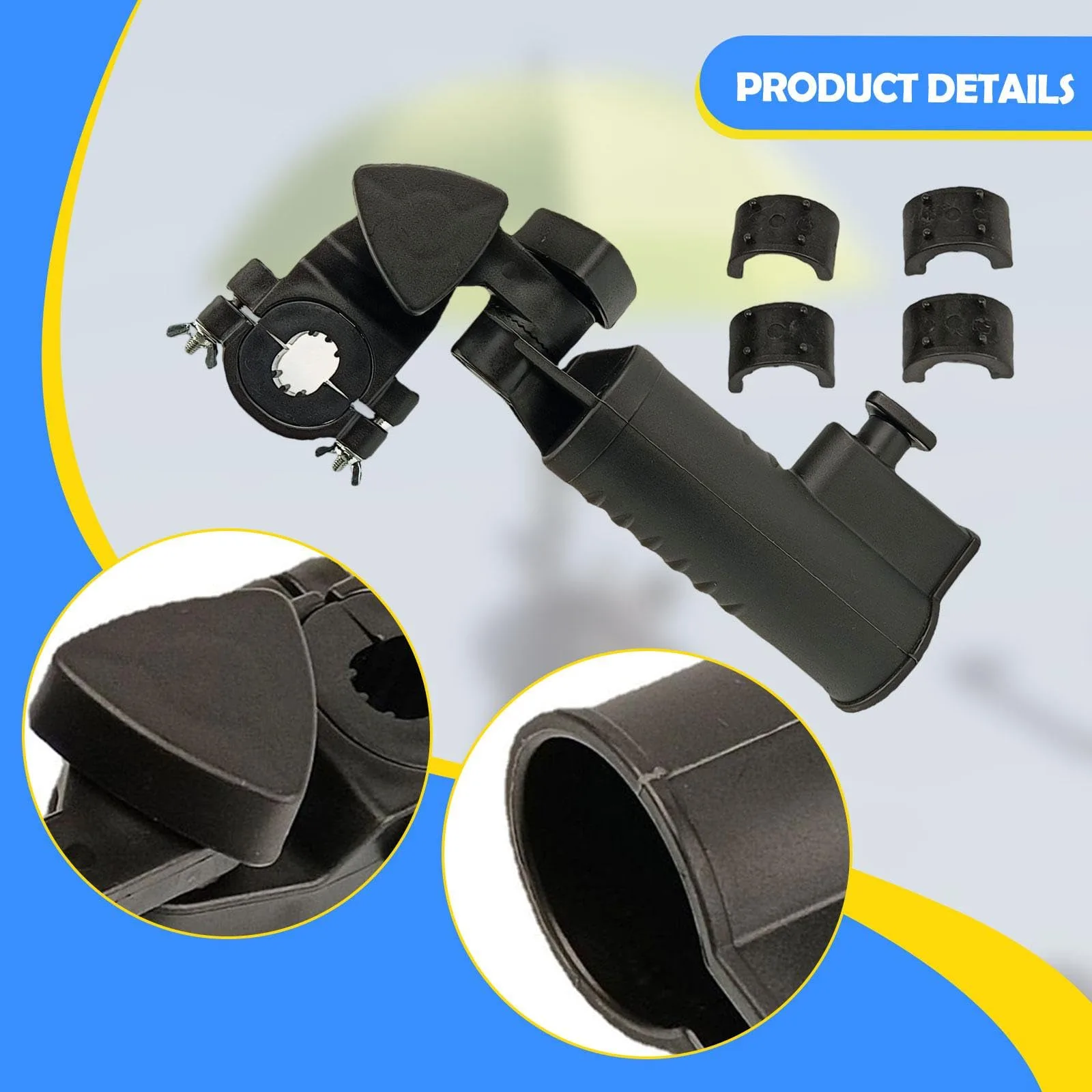 Generic Golf Push Cart Umbrella Holder, Black image 2