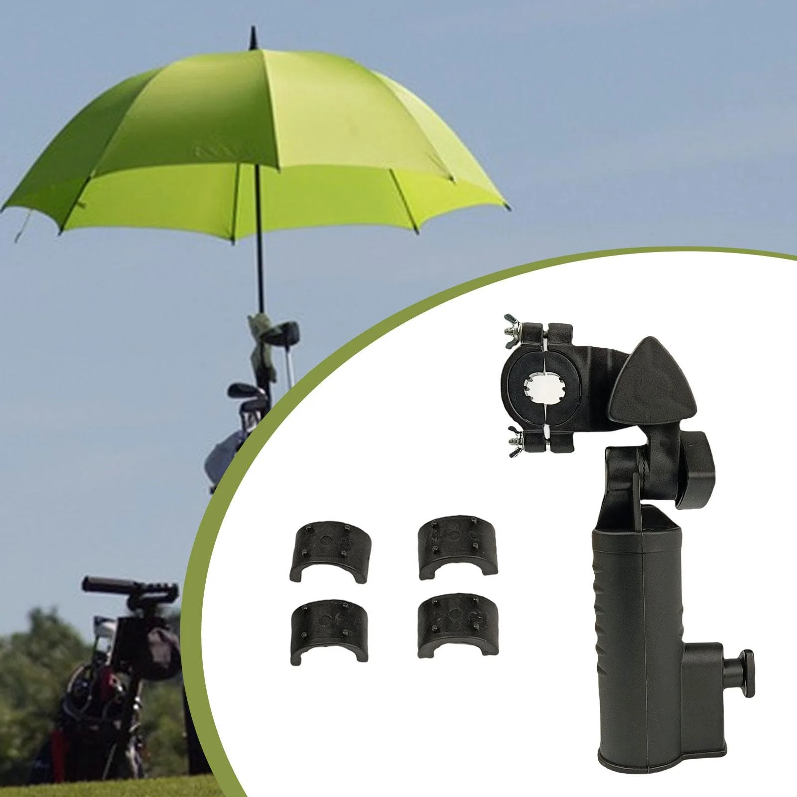 Generic Golf Push Cart Umbrella Holder, Black image 4
