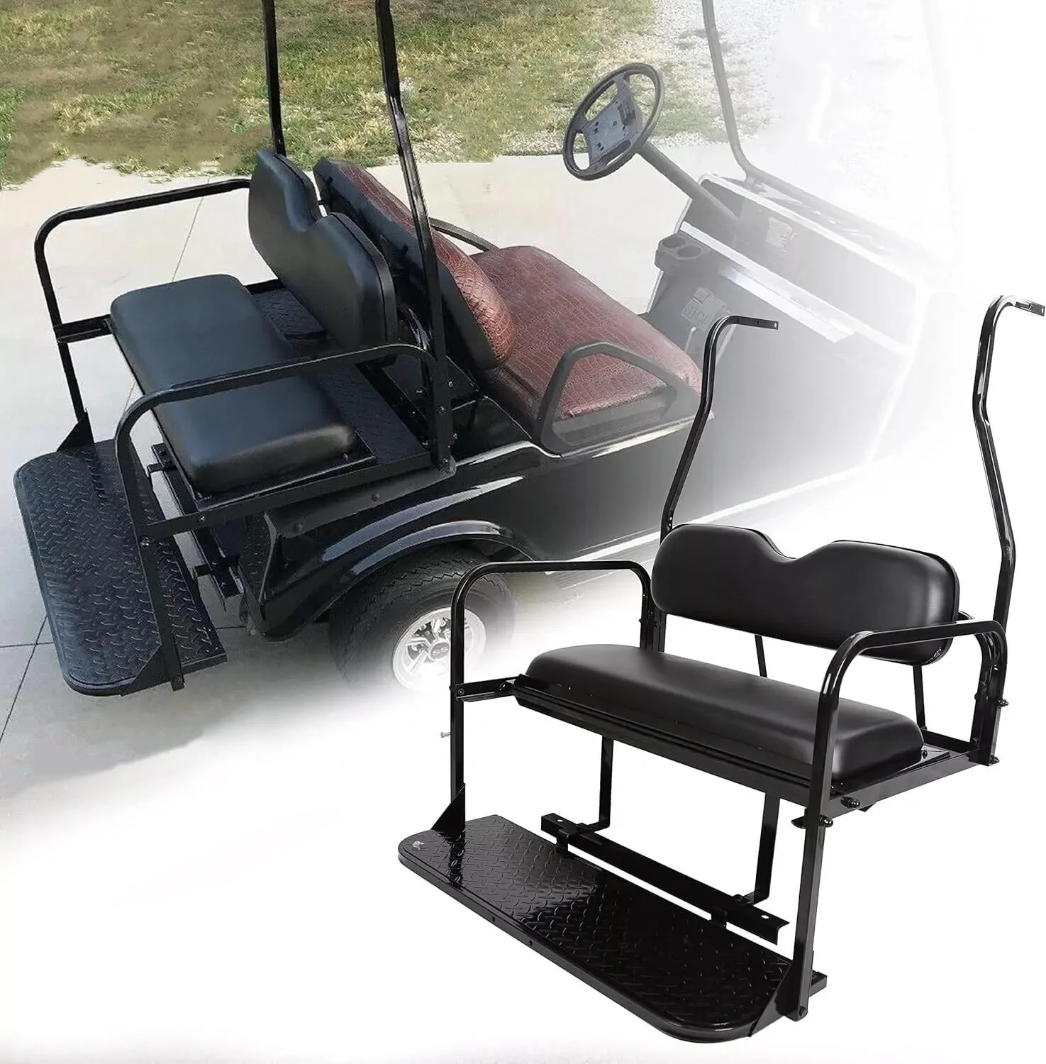 jiajiababy Flip-Folding Rear Seat Kit for Club Car DS 2000-2013 – 729054402706 image 2