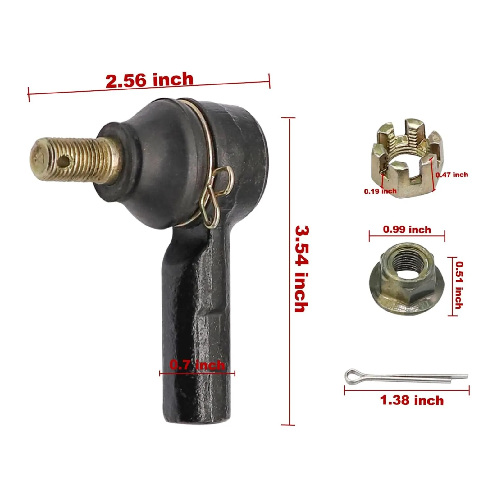 DRIVE UP Tie Rod End with Locknut for E-Z-GO RXV 2008+ DU00038 image 3