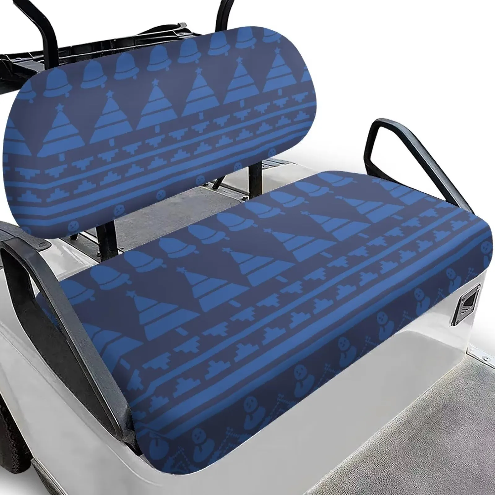 Quidrwyo Blue Christmas Tree Golf Cart Seat Covers