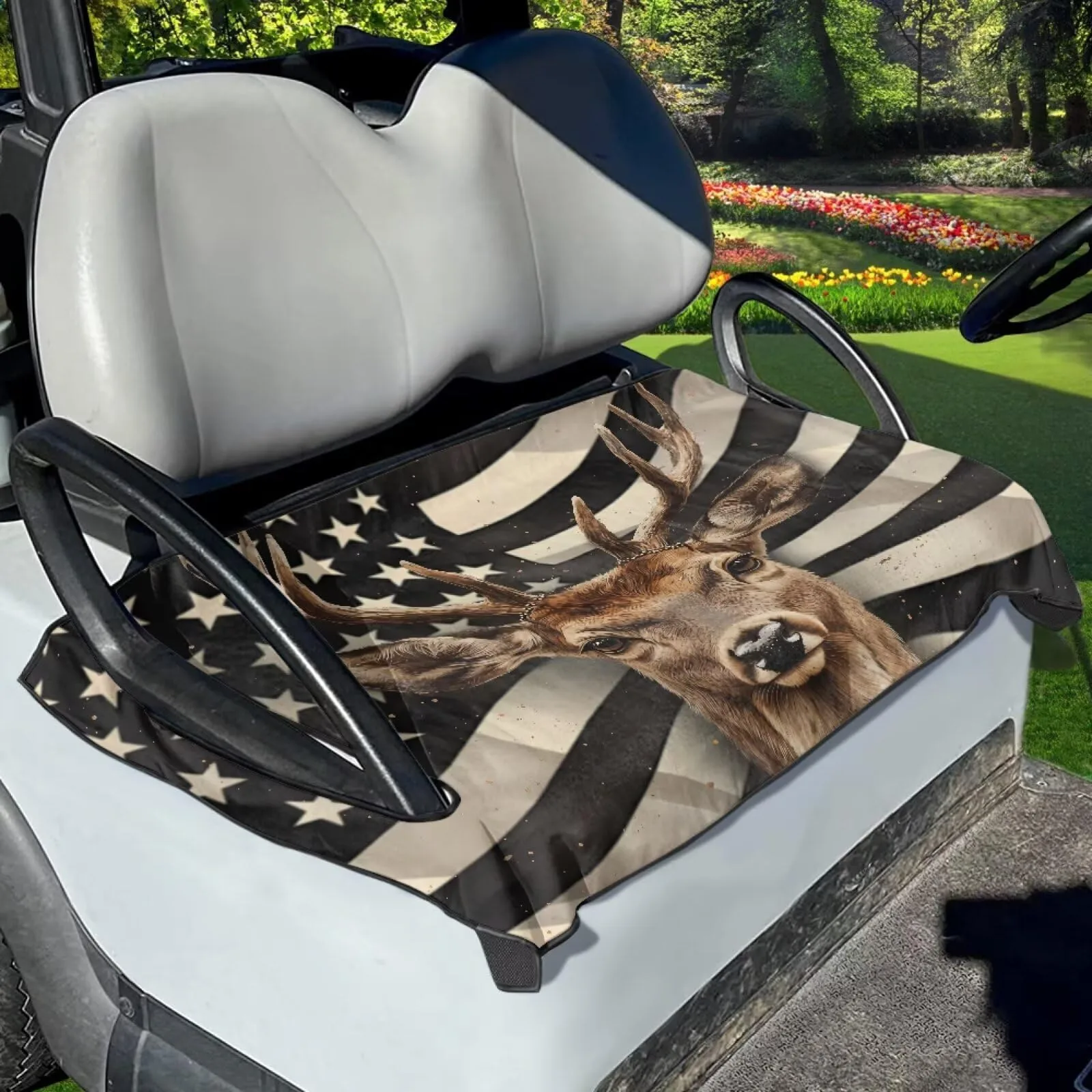 Yewattles Golf Cart Seat Cover for Club Car 2-Seat Carts
