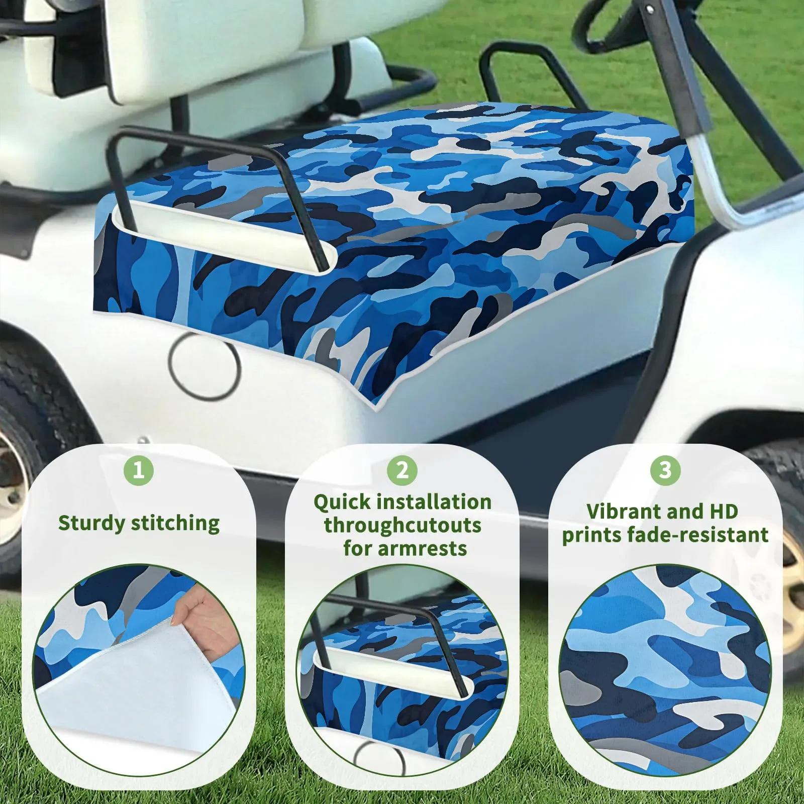 Tiveruda Golf Cart Seat Cover Blanket, 51 x 31 Inch image 3
