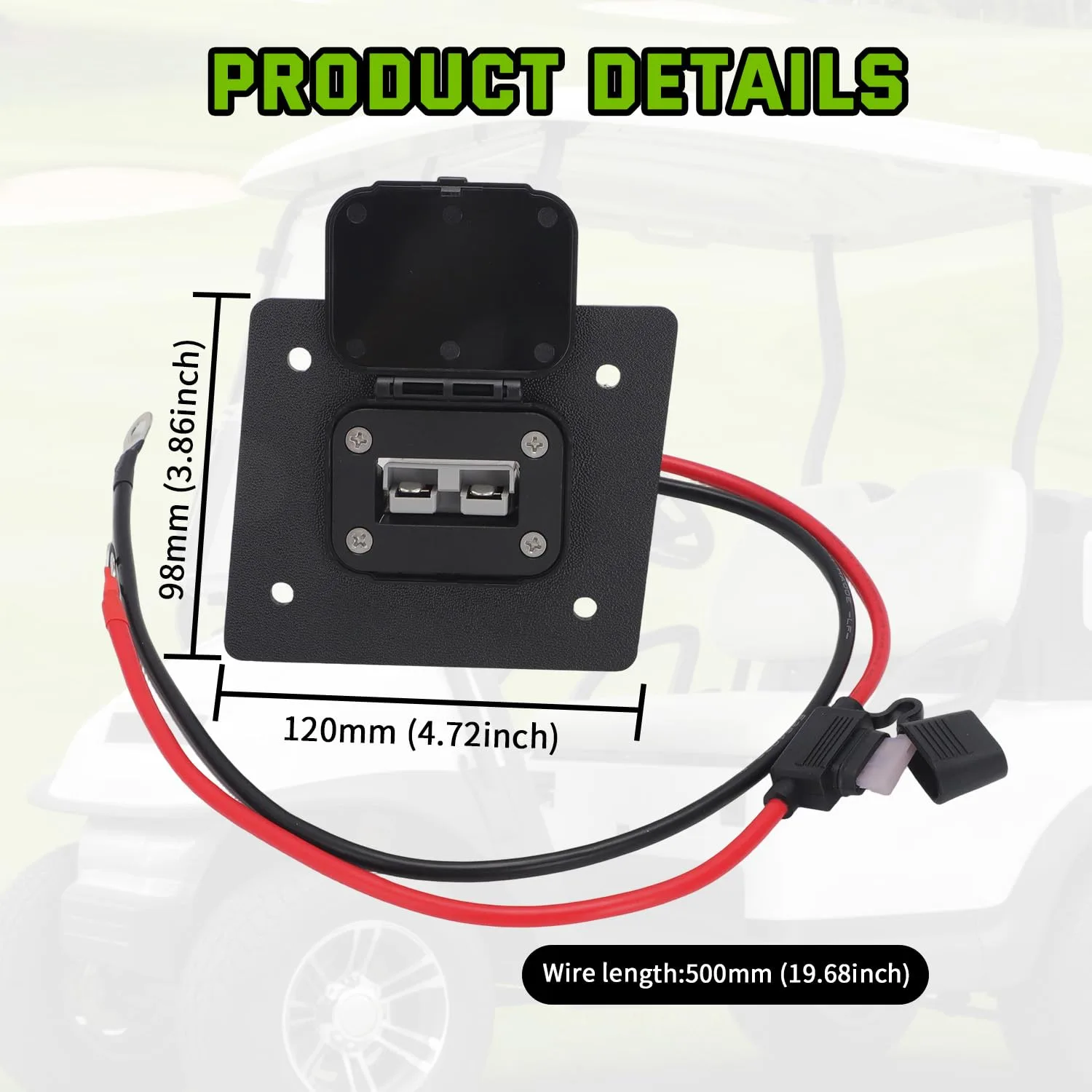 AUTOVIC Charger Port Cover Adapter for E-Z-GO TXT36 image 2