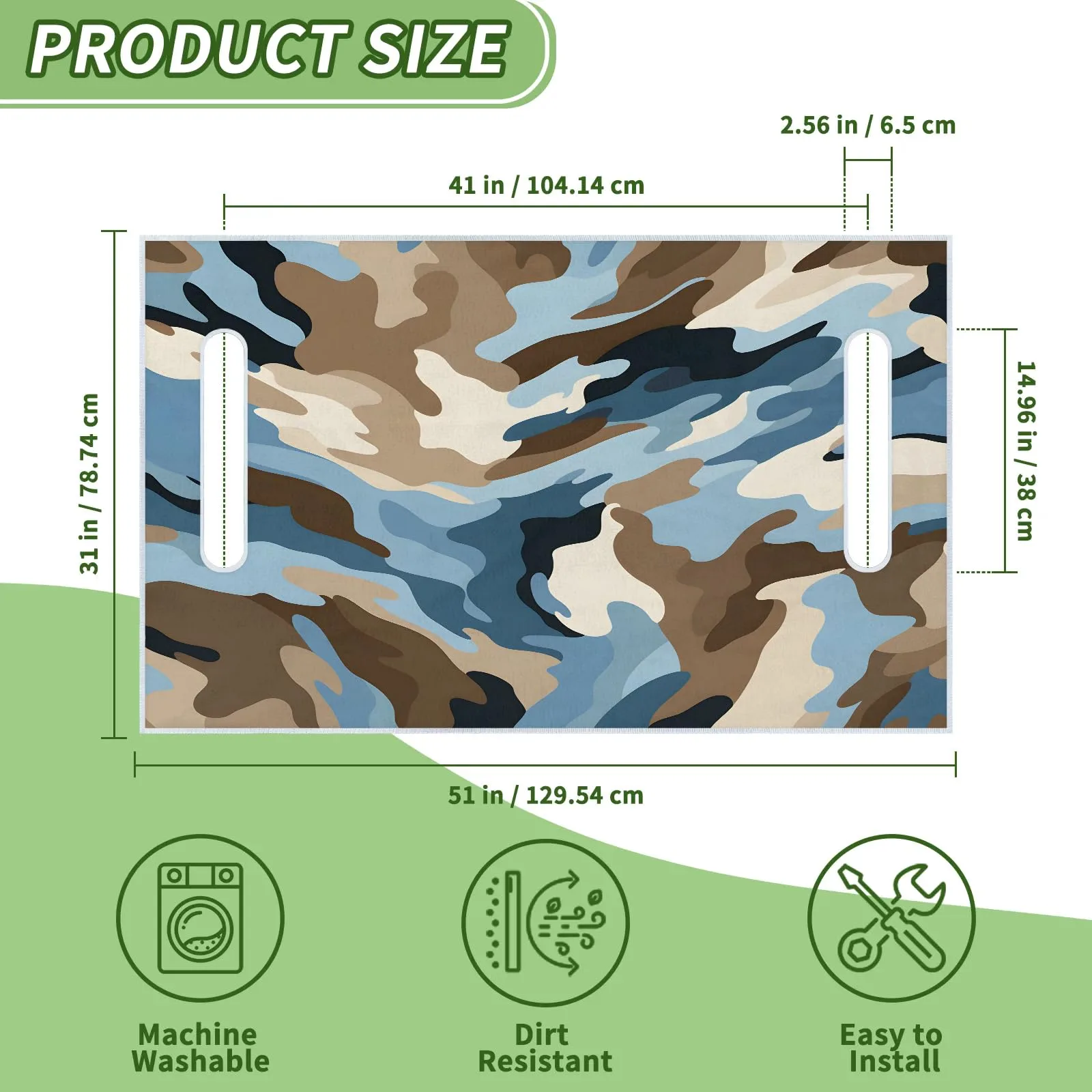 Tiveruda Golf Cart Seat Cover for Double Seats 51 x 31 in image 2