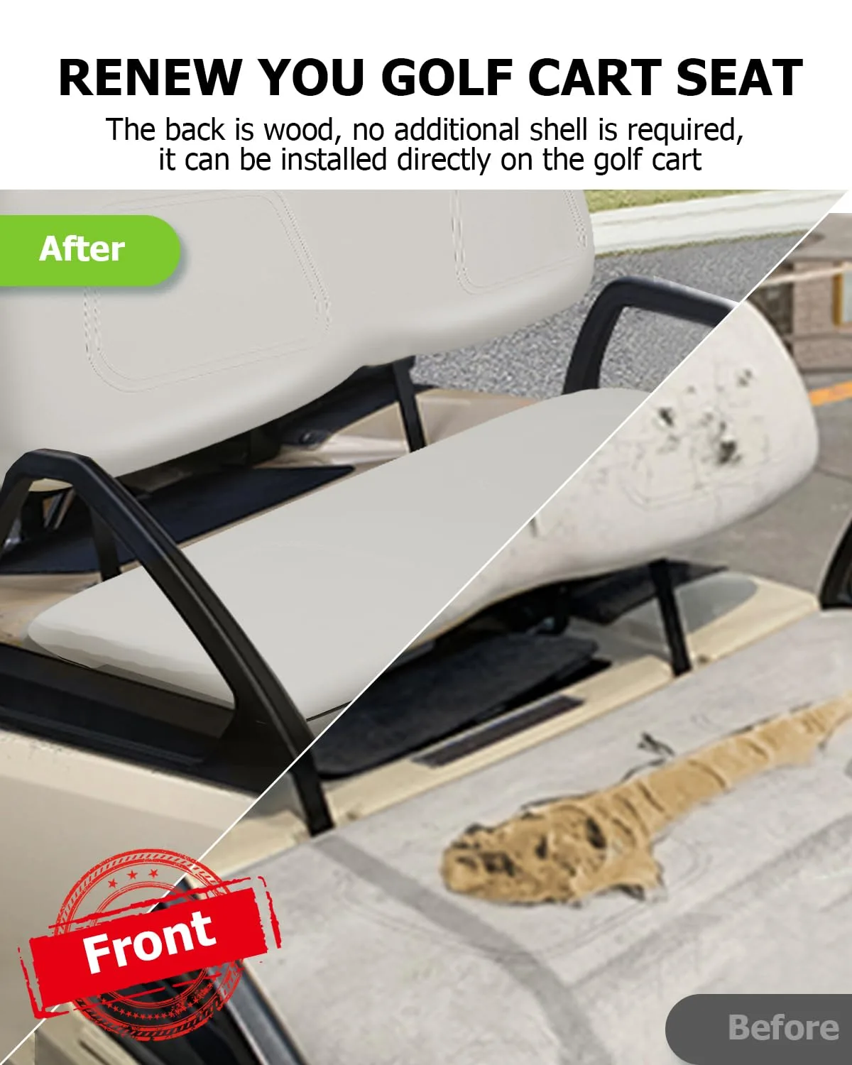 SCITOO Front Seat Cushion for Club Car DS Golf Cart image 4
