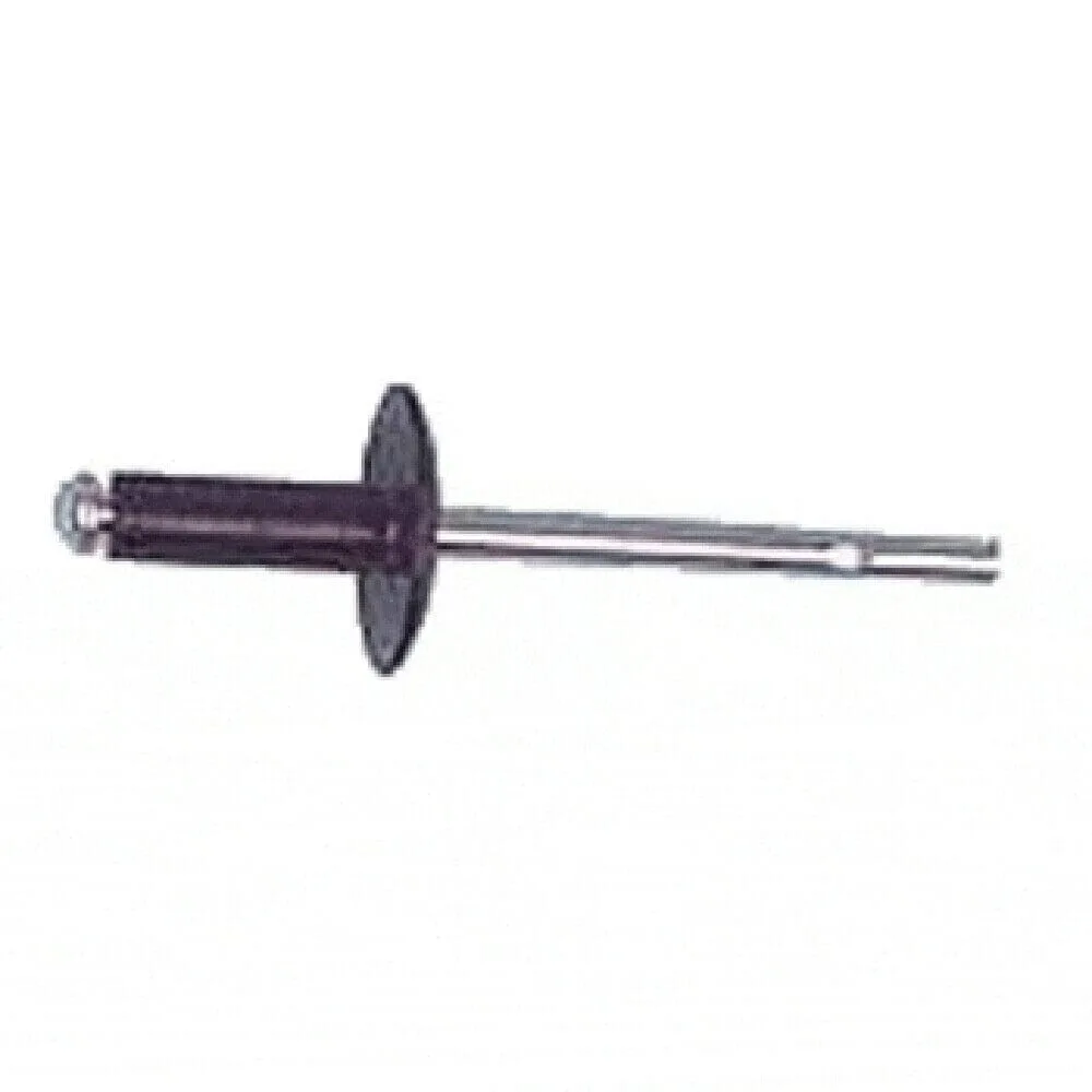 Performance Plus Carts 3033 Black Large Flange Pop Rivet — 5/8" Head, 1/2" Long image 2