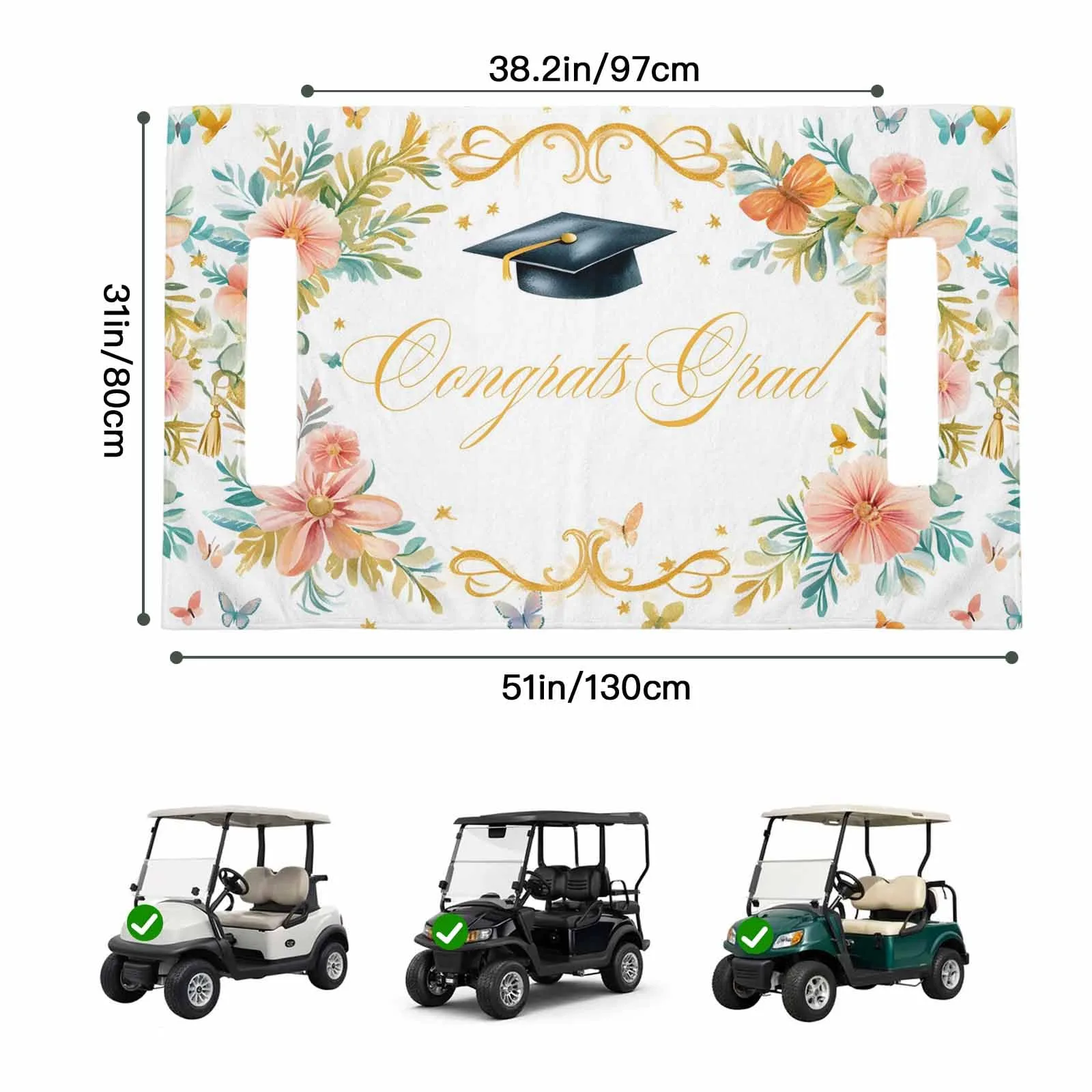 Trosturdspn Golf Cart Seat Towel Blanket 51 x 31 Inch image 2