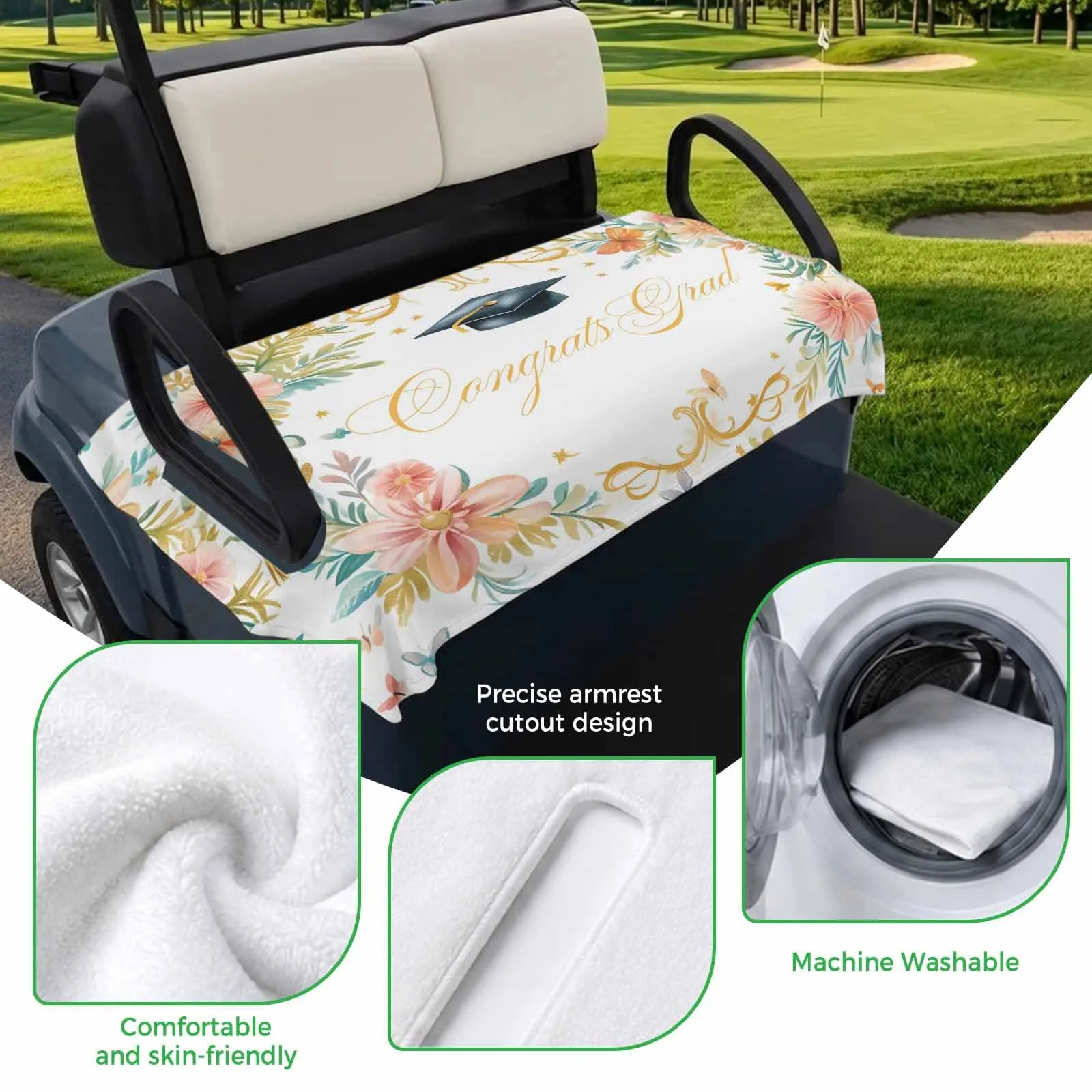 Trosturdspn Golf Cart Seat Towel Blanket 51 x 31 Inch image 3