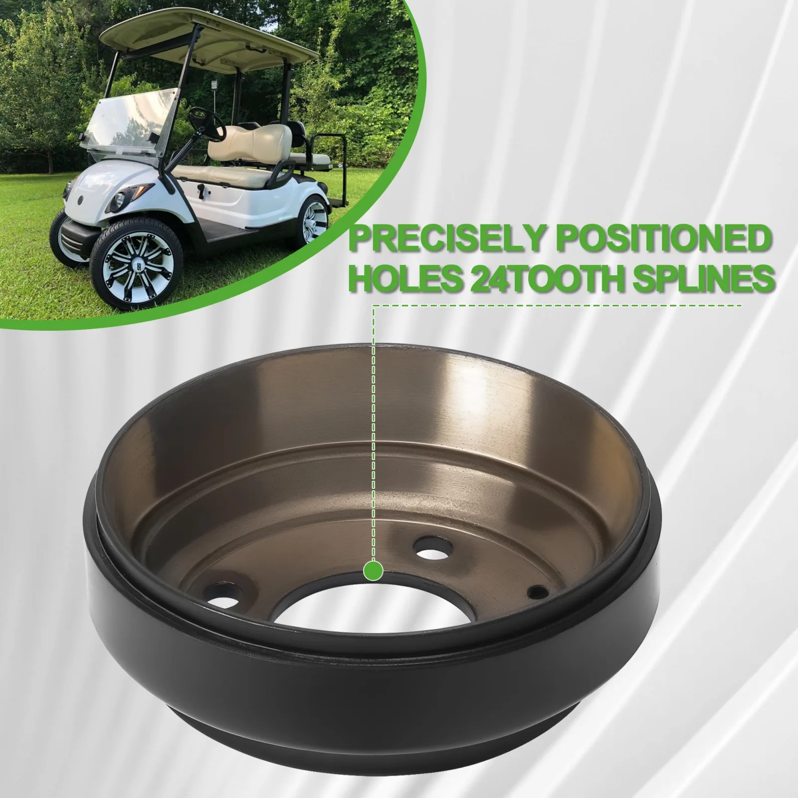 10L0L Golf Cart Brake Drum and Rear Hub for Yamaha, Club Car image 4