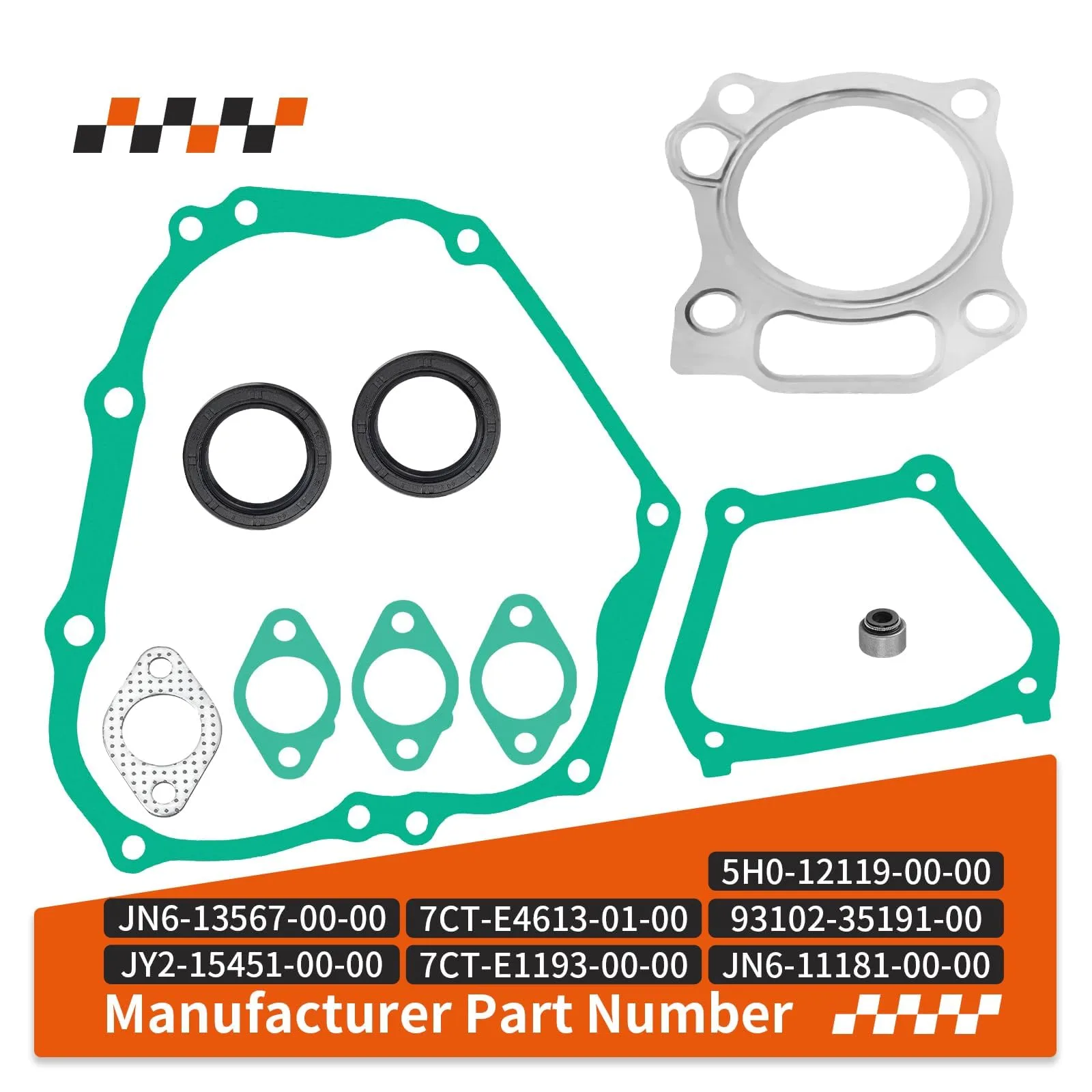 ZOZOYE 301cc Engine Gasket Kit for Yamaha G11-A G16-A G20-A image 2