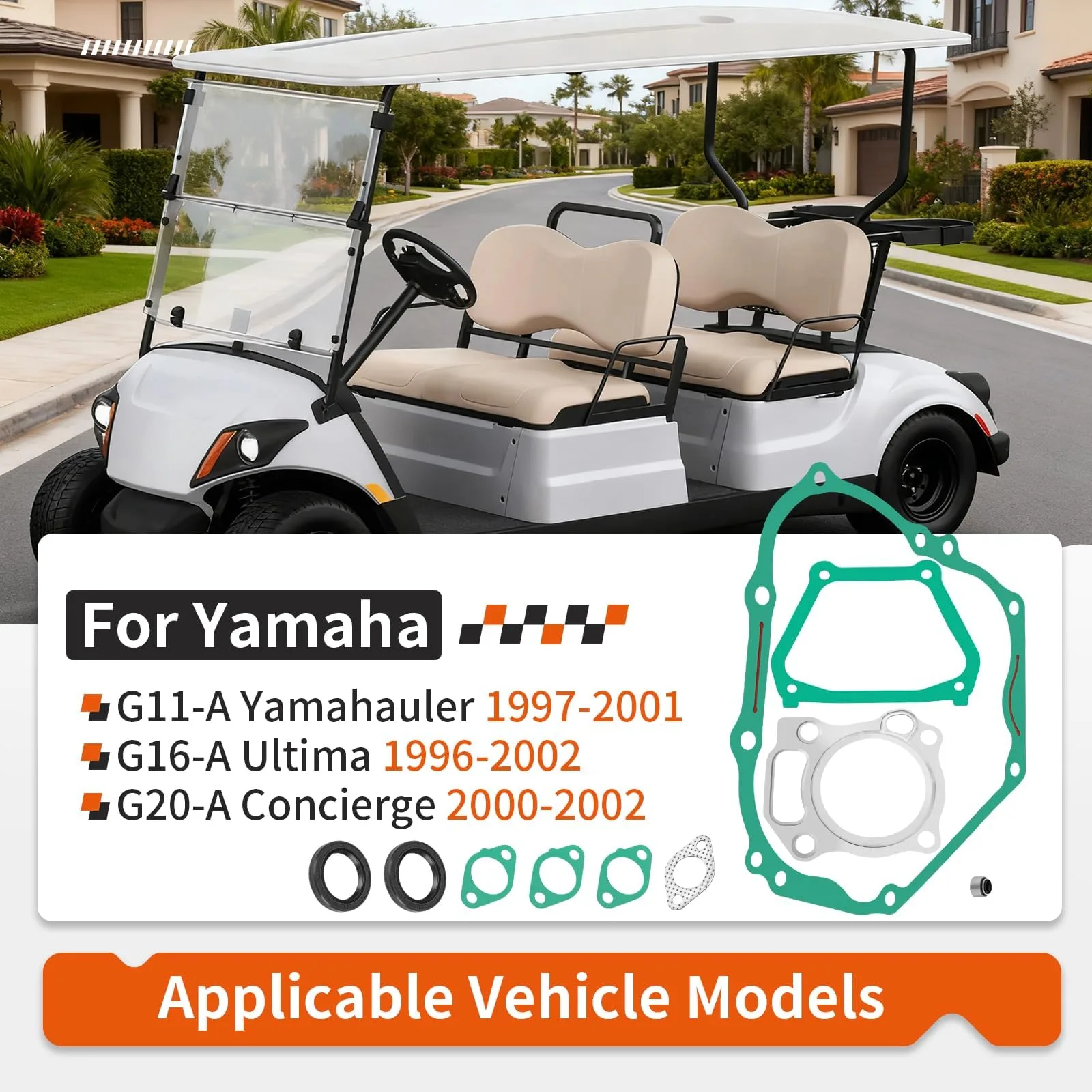 ZOZOYE 301cc Engine Gasket Kit for Yamaha G11-A G16-A G20-A image 3