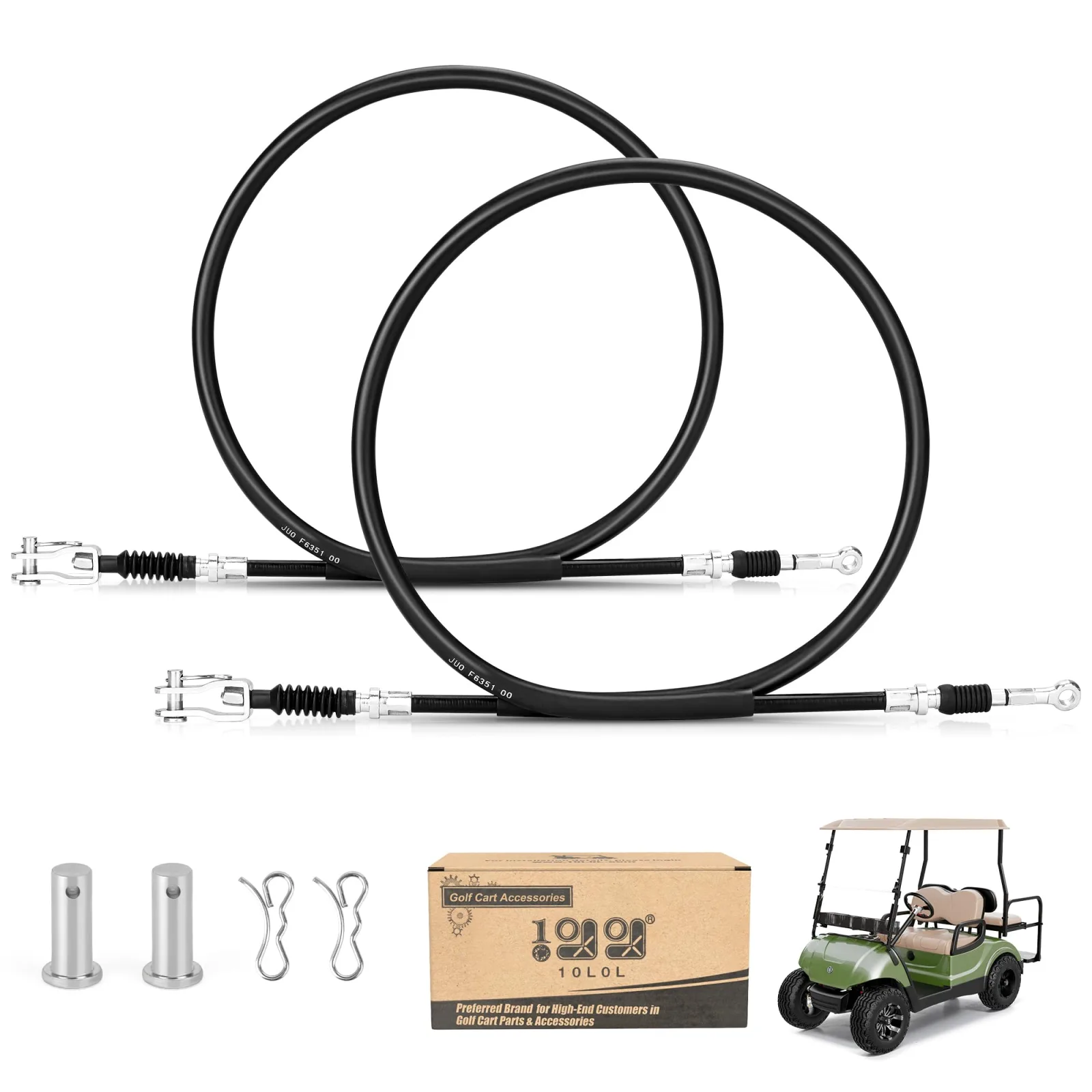 10L0L Yamaha Golf Cart Brake Cable Set, 43/51 in.
