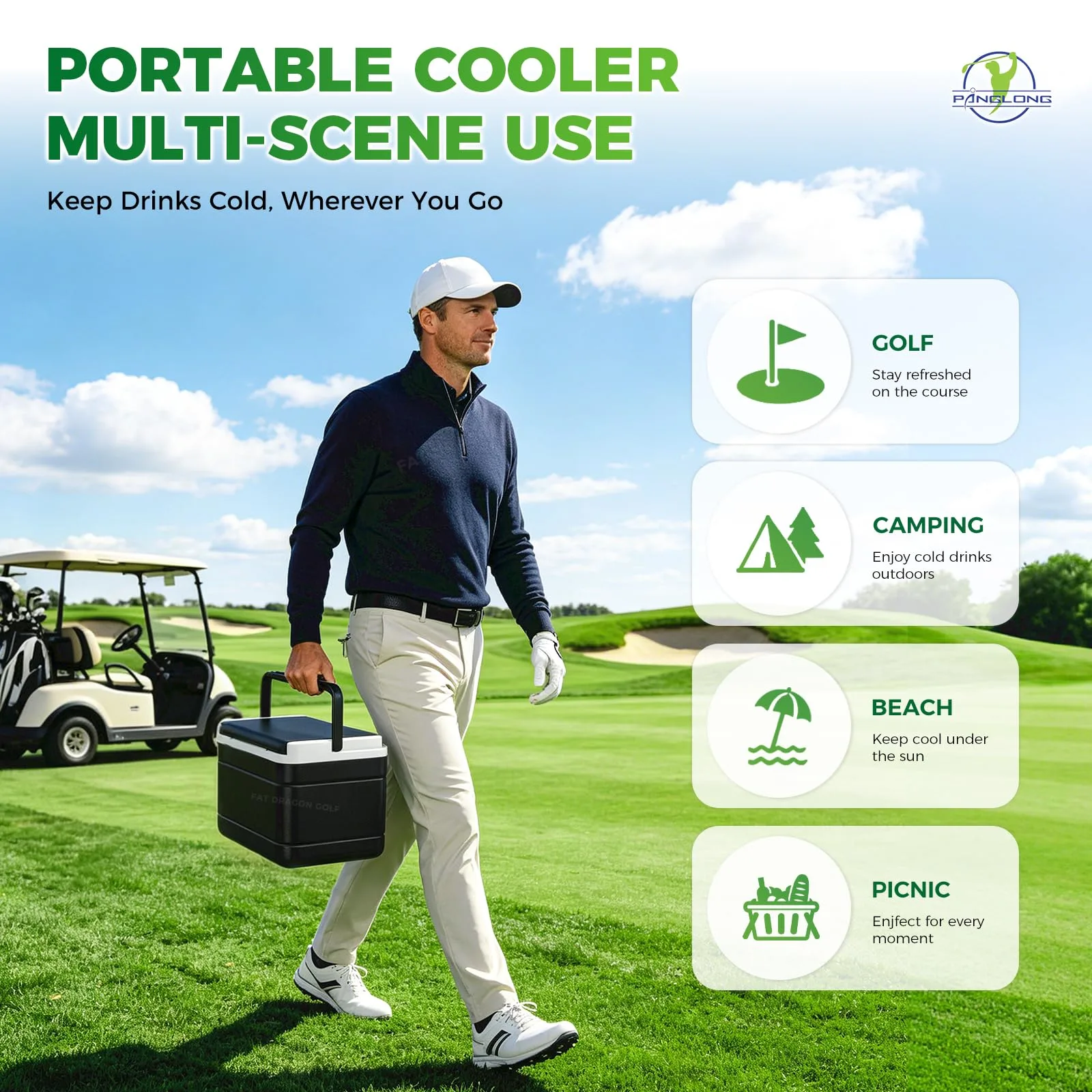Panglong Club Car Precedent Golf Cart Cooler FDG-084 image 4